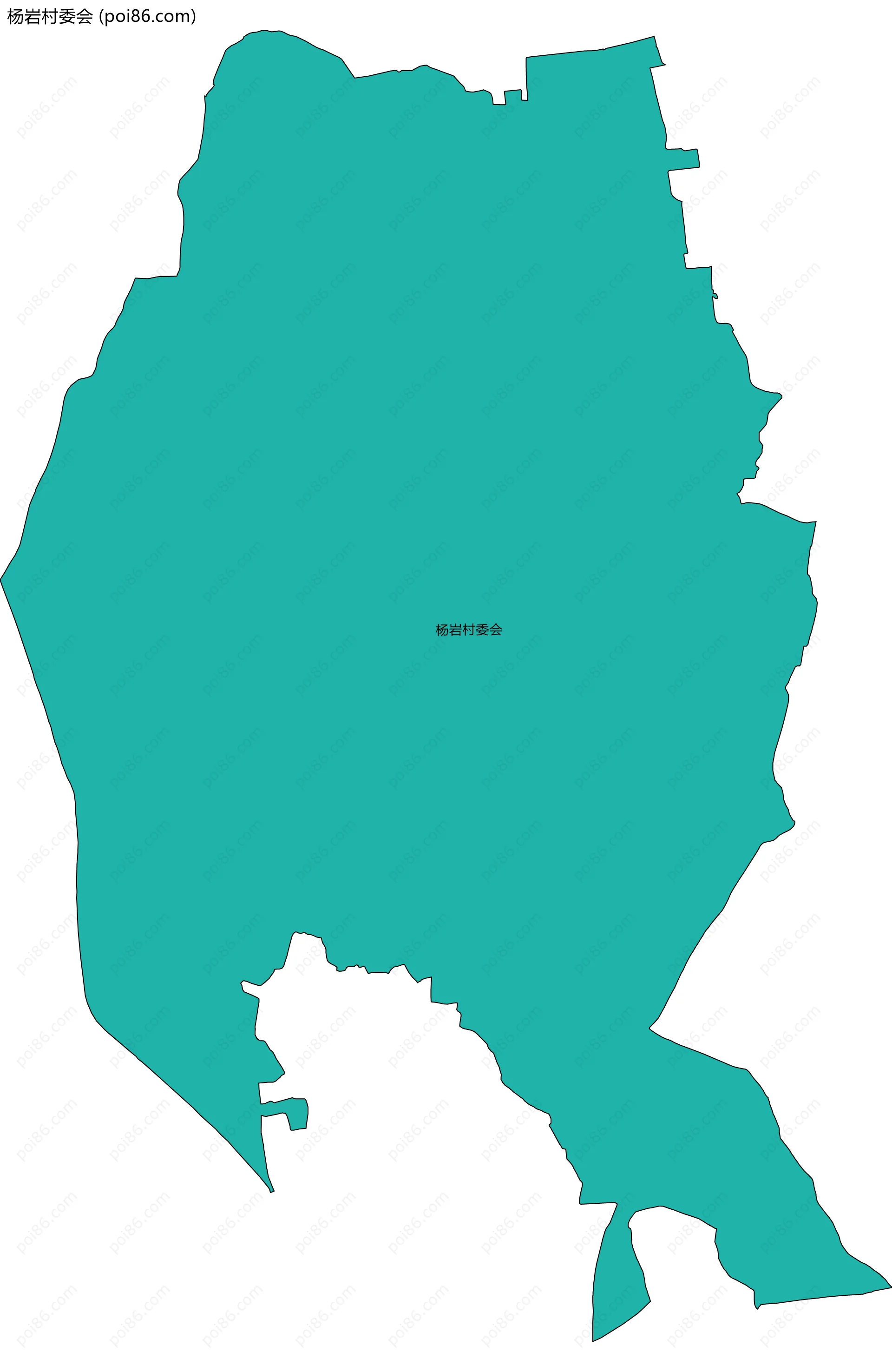 杨岩村委会边界地图