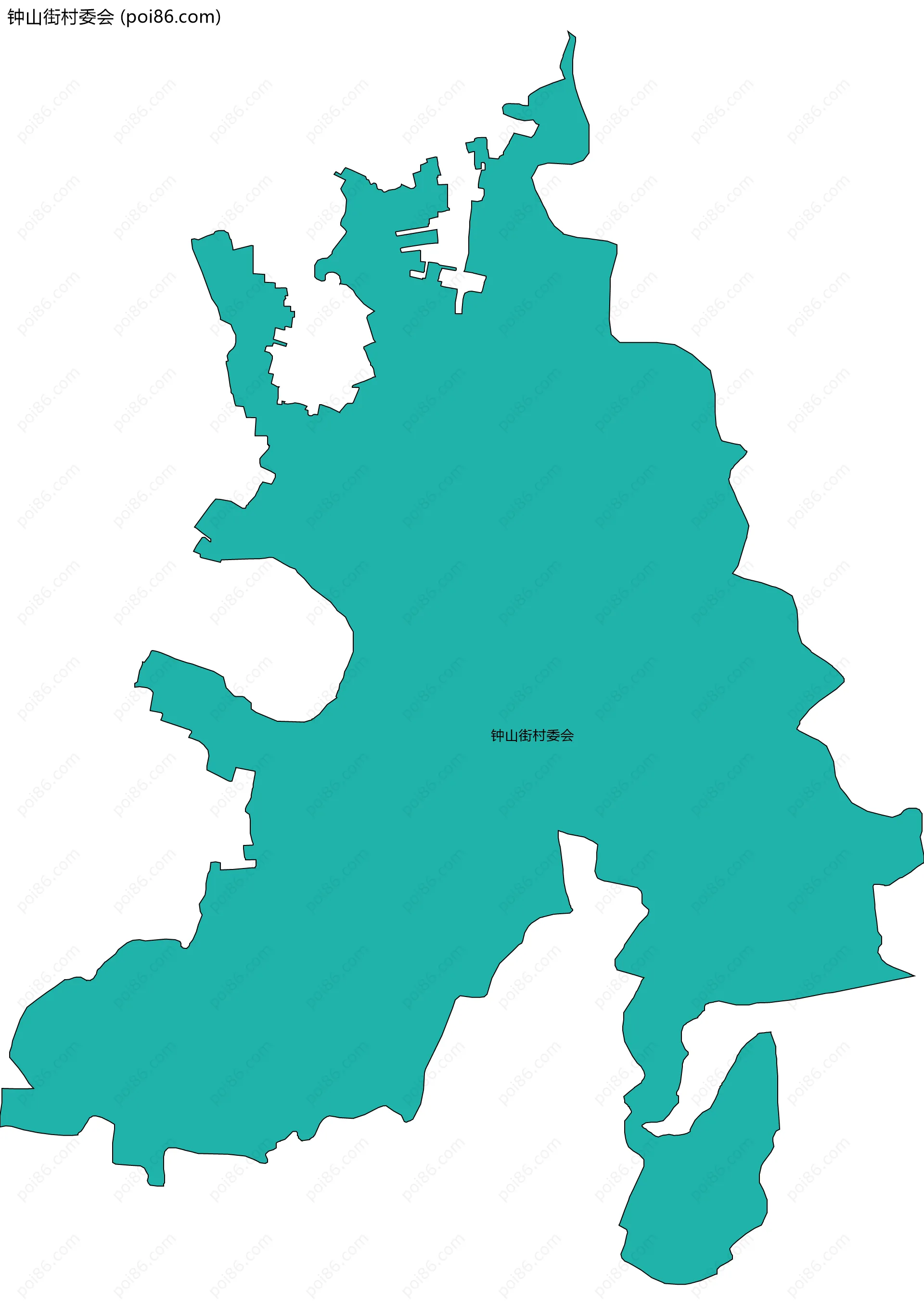钟山街村委会边界地图