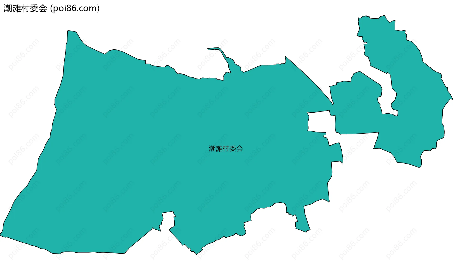 潮滩村委会边界地图