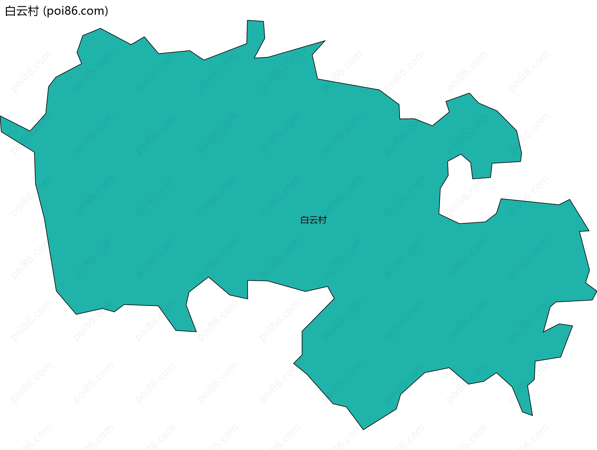 白云村边界地图