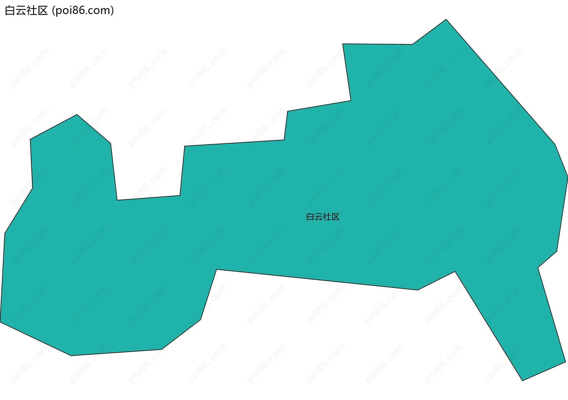 白云社区边界地图