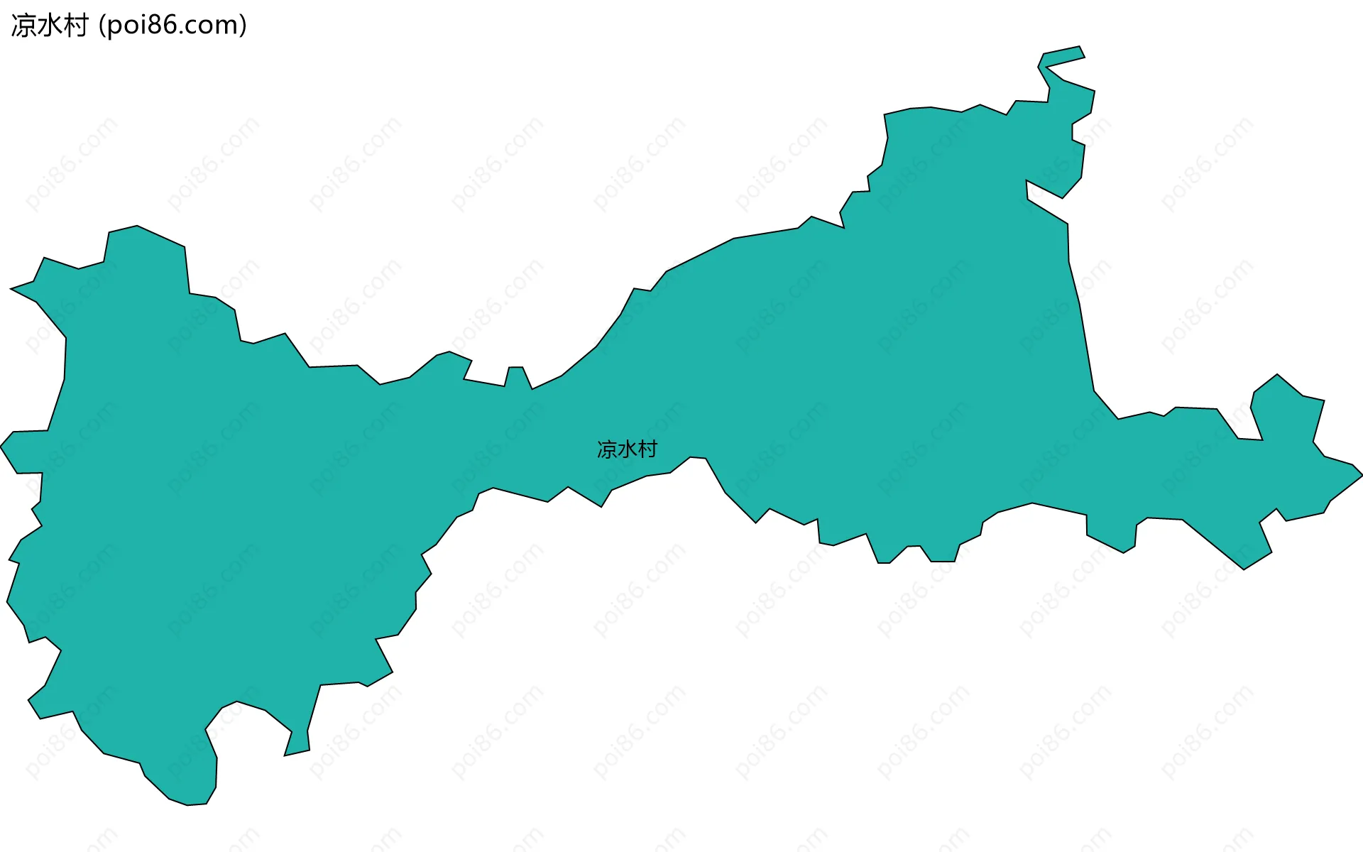 凉水村边界地图