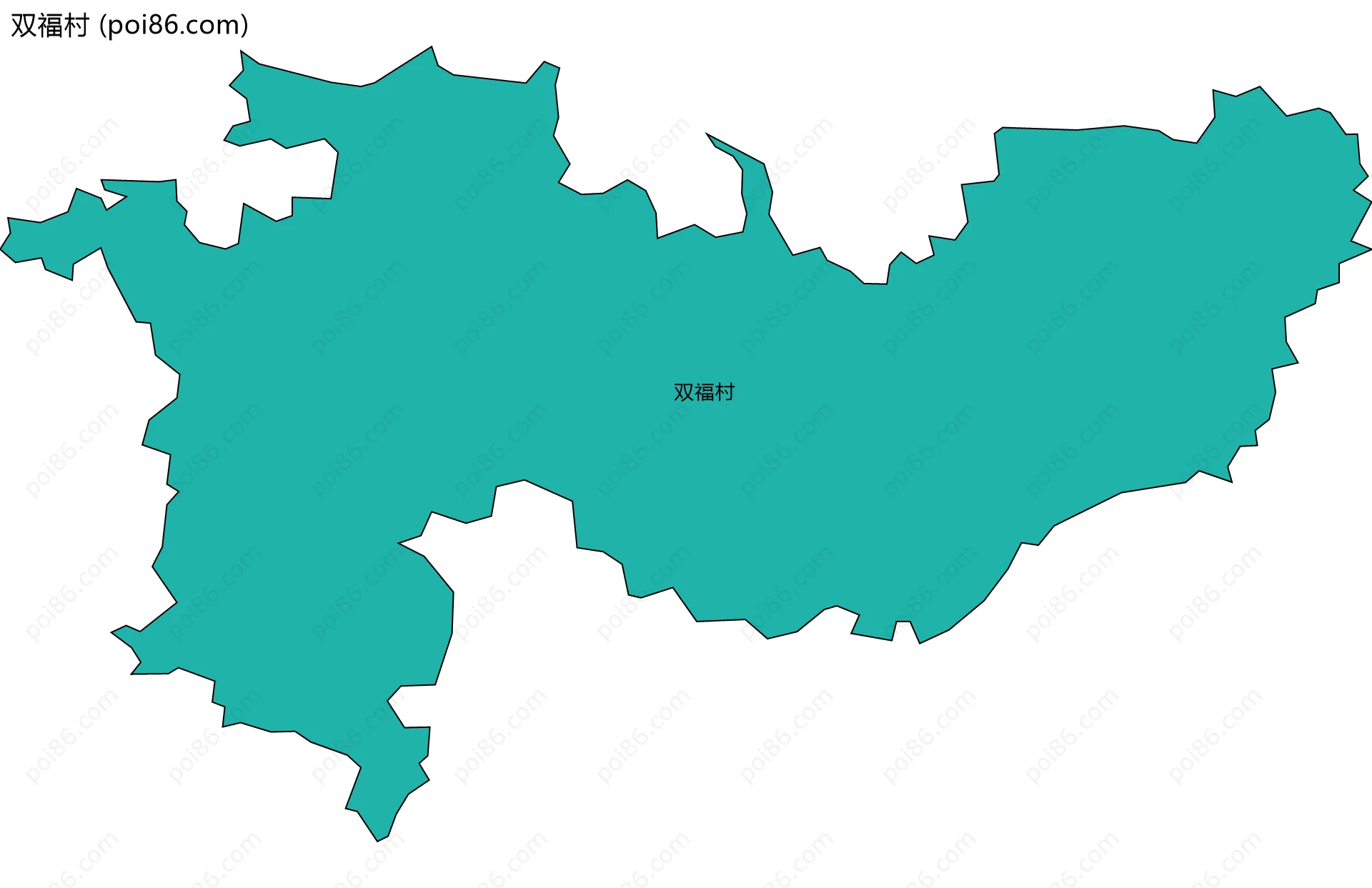 双福村边界地图