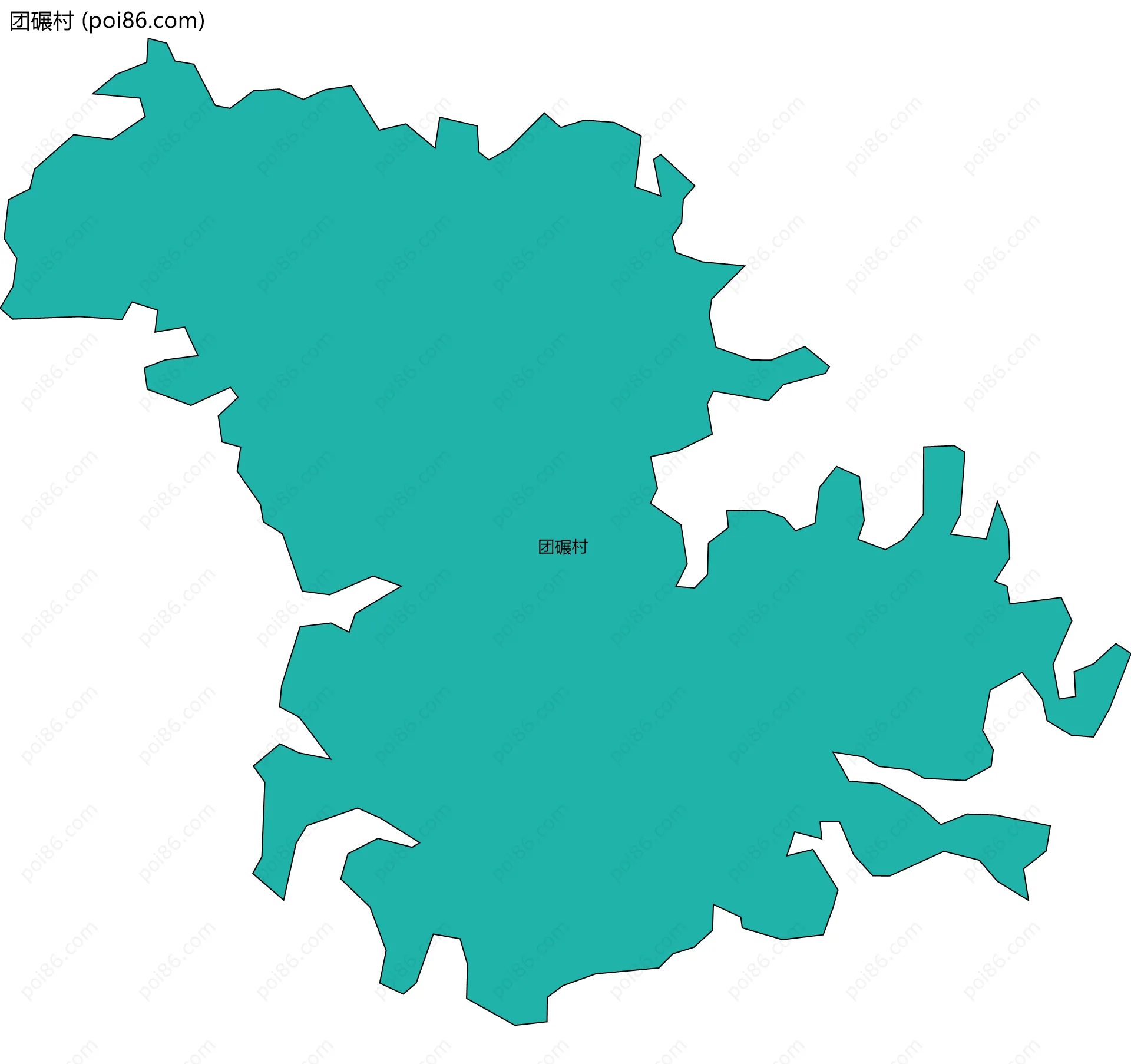 团碾村边界地图