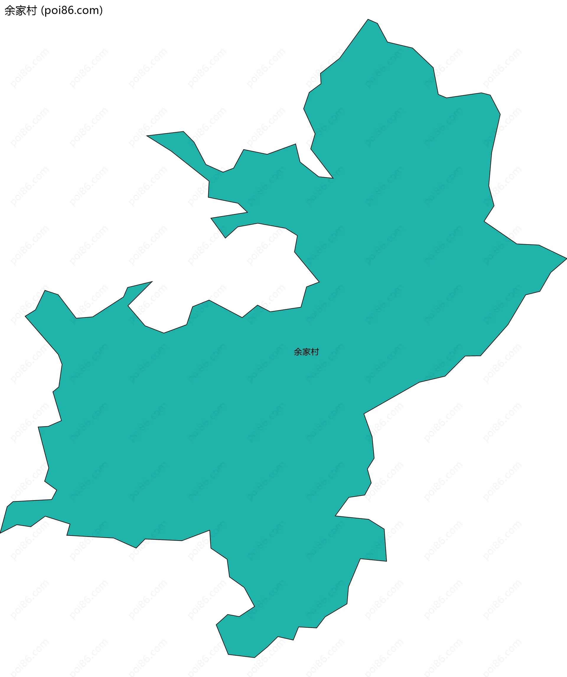 余家村边界地图