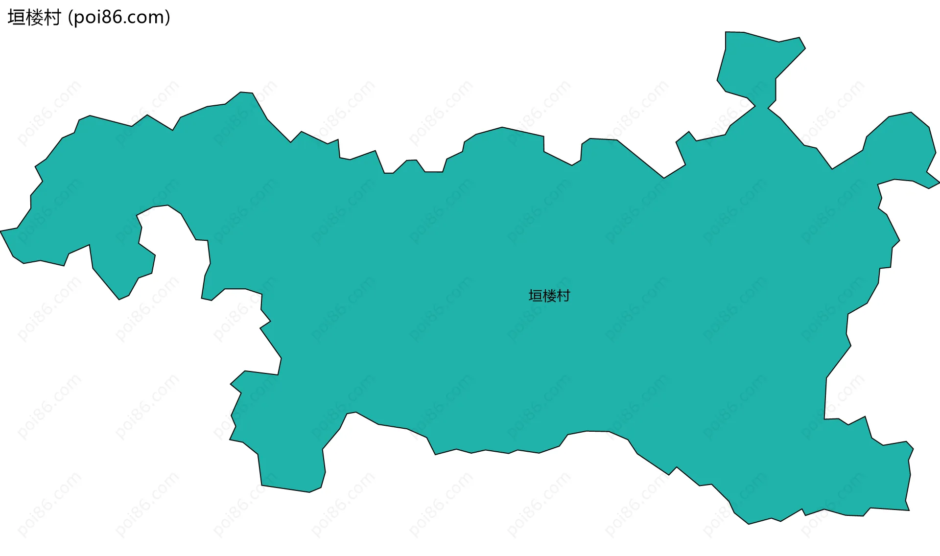 垣楼村边界地图