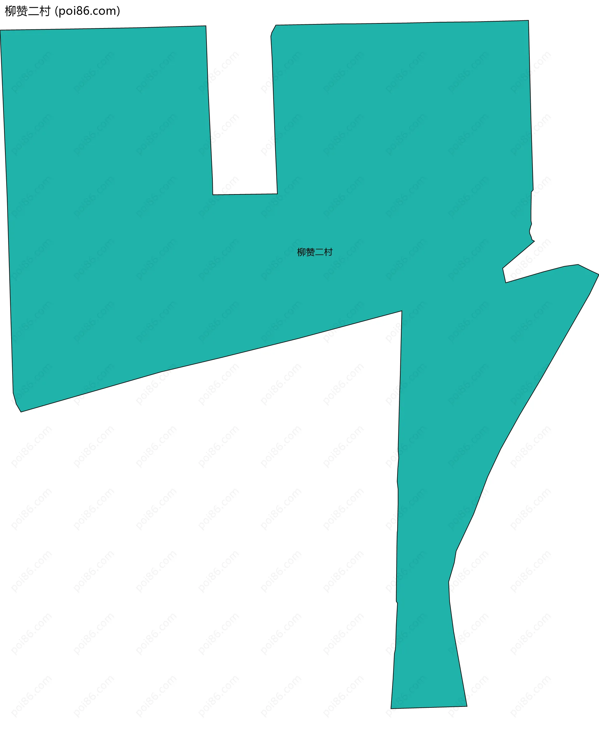 柳赞二村边界地图