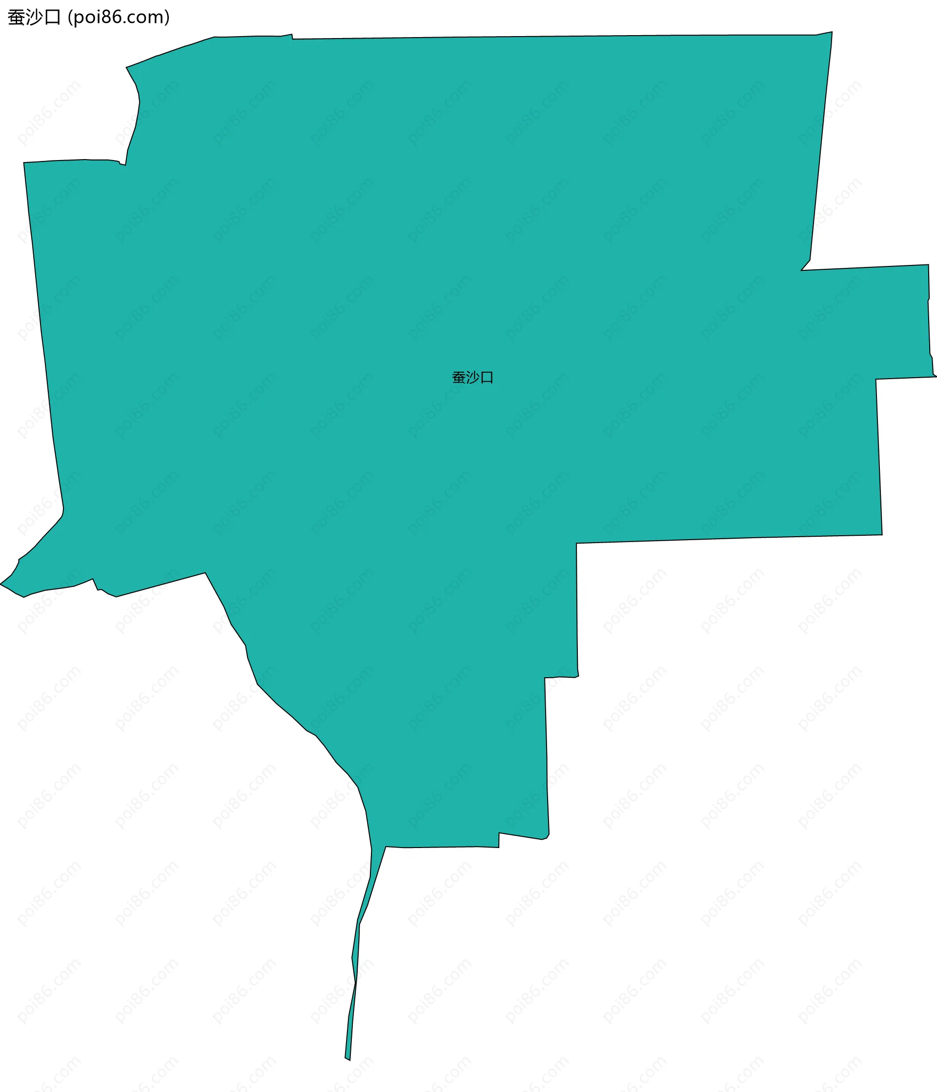 蚕沙口边界地图