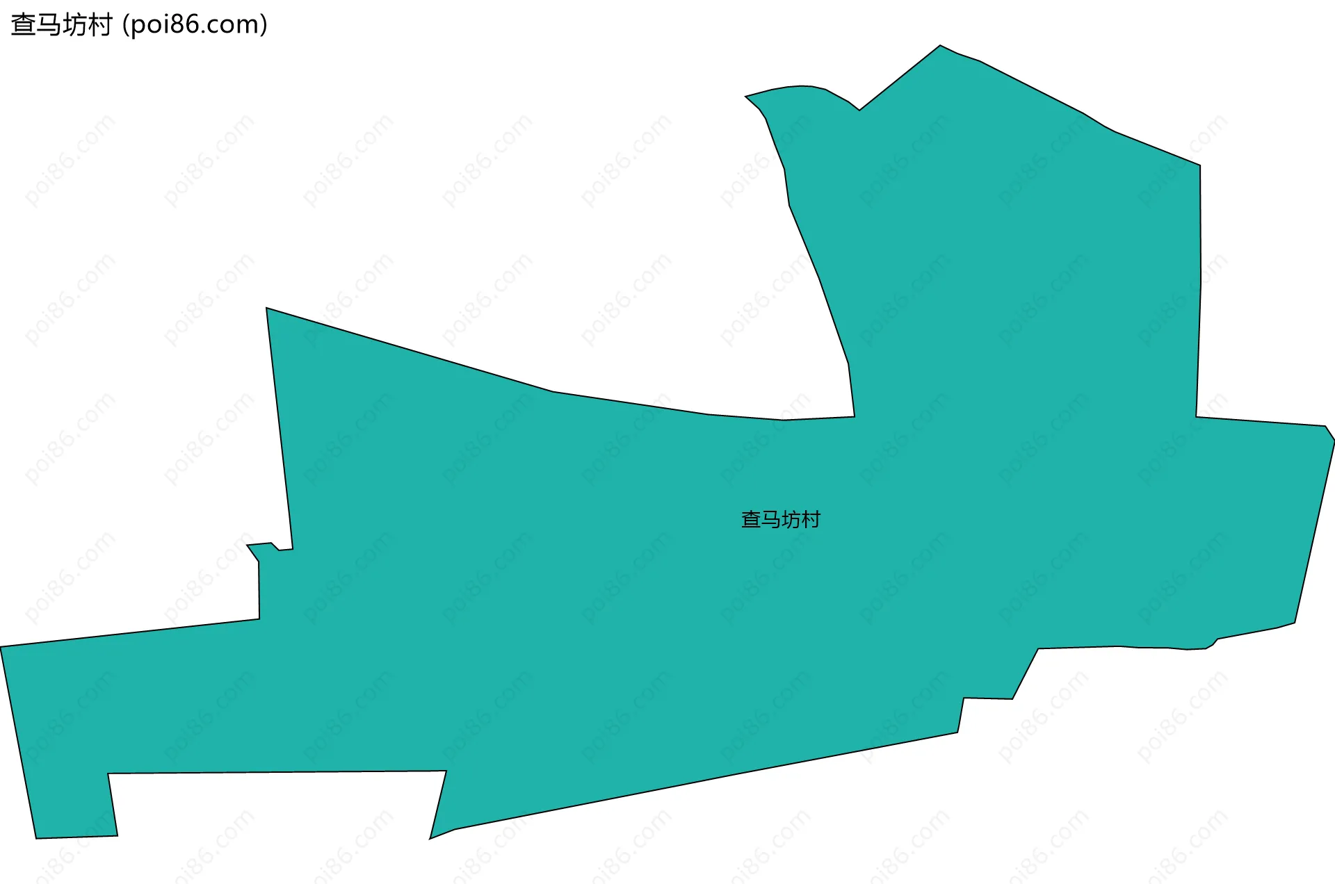 查马坊村边界地图
