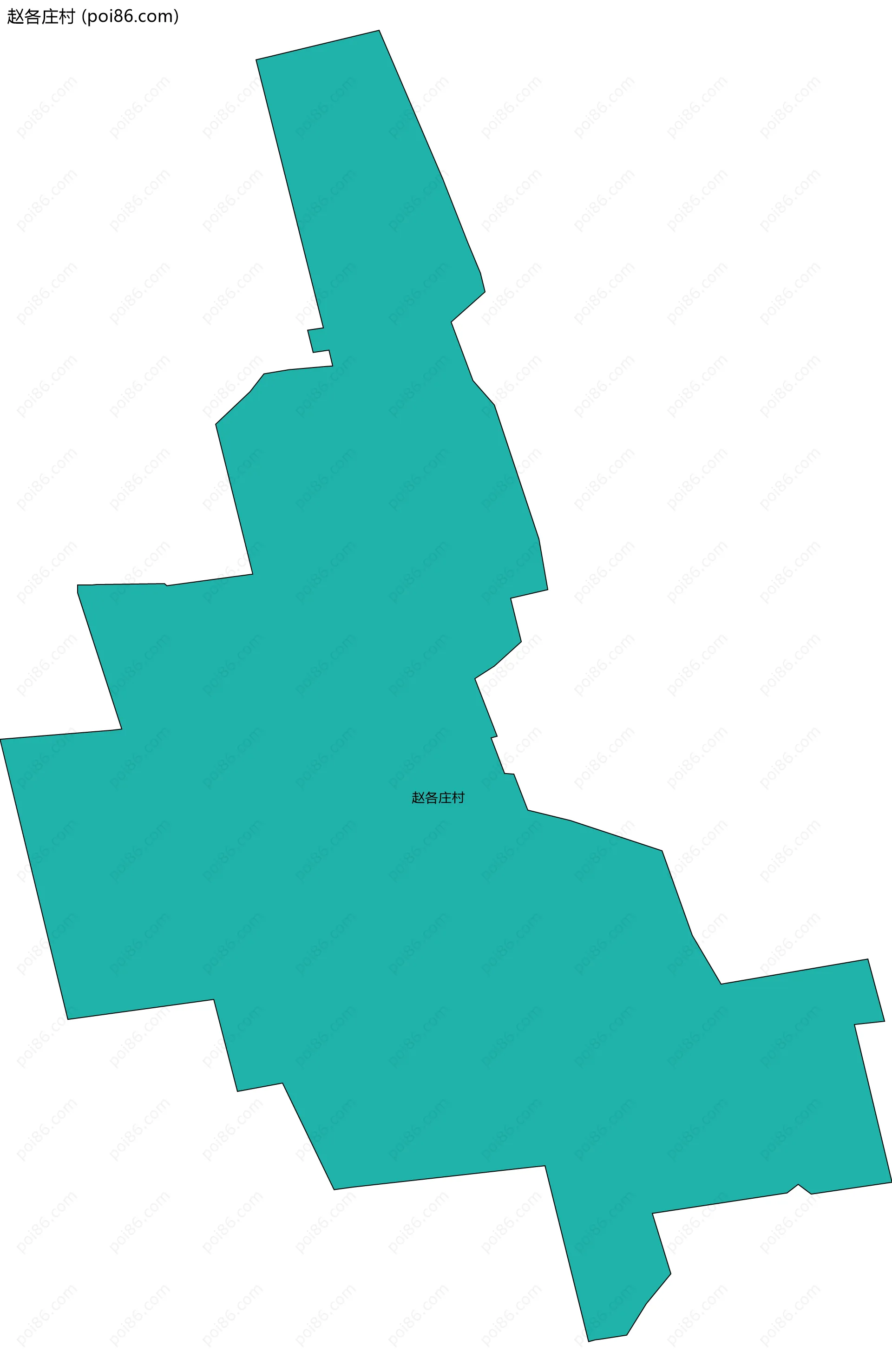 赵各庄村边界地图