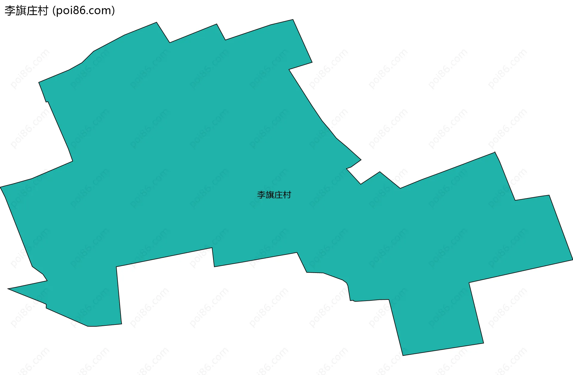 李旗庄村边界地图