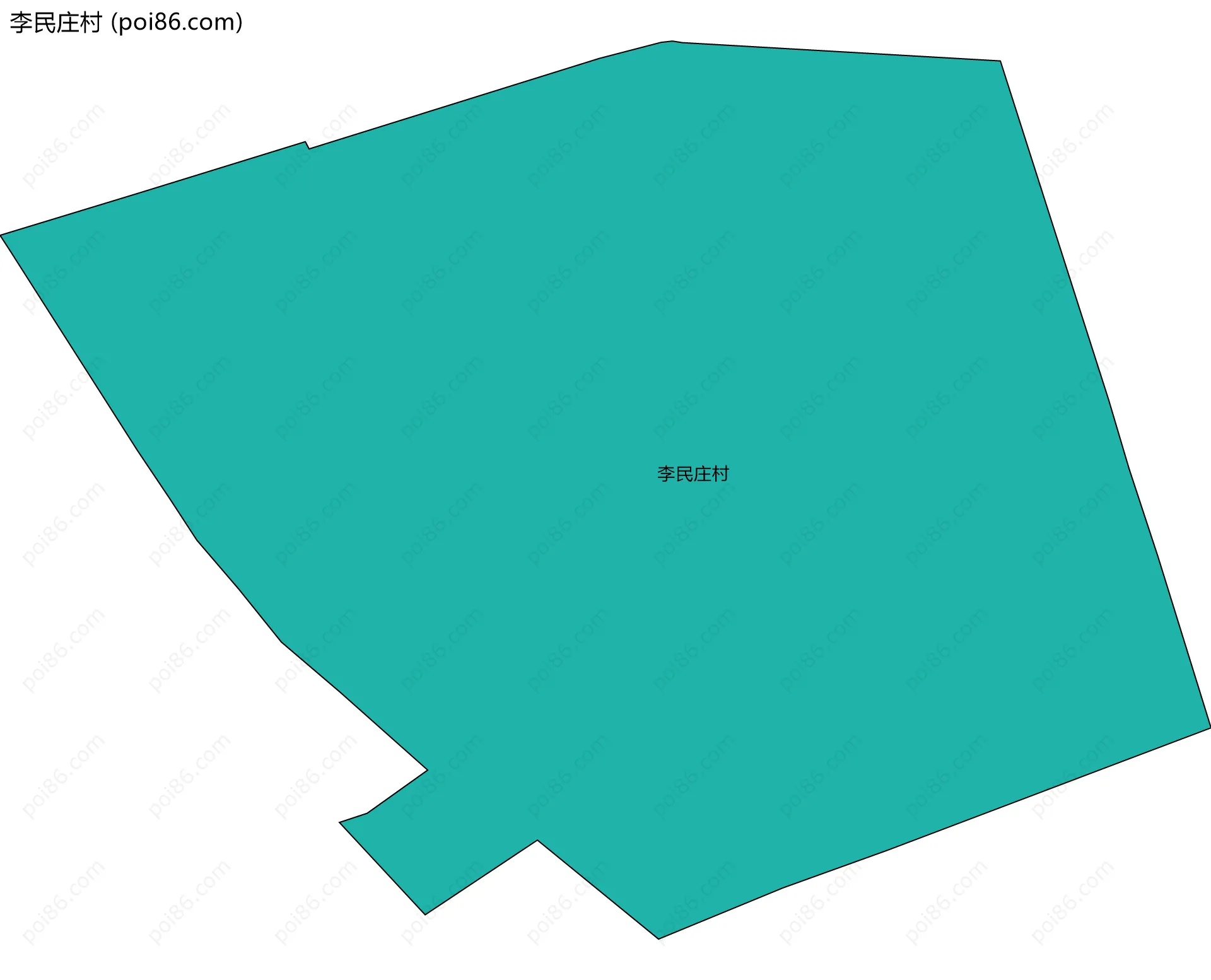 李民庄村边界地图