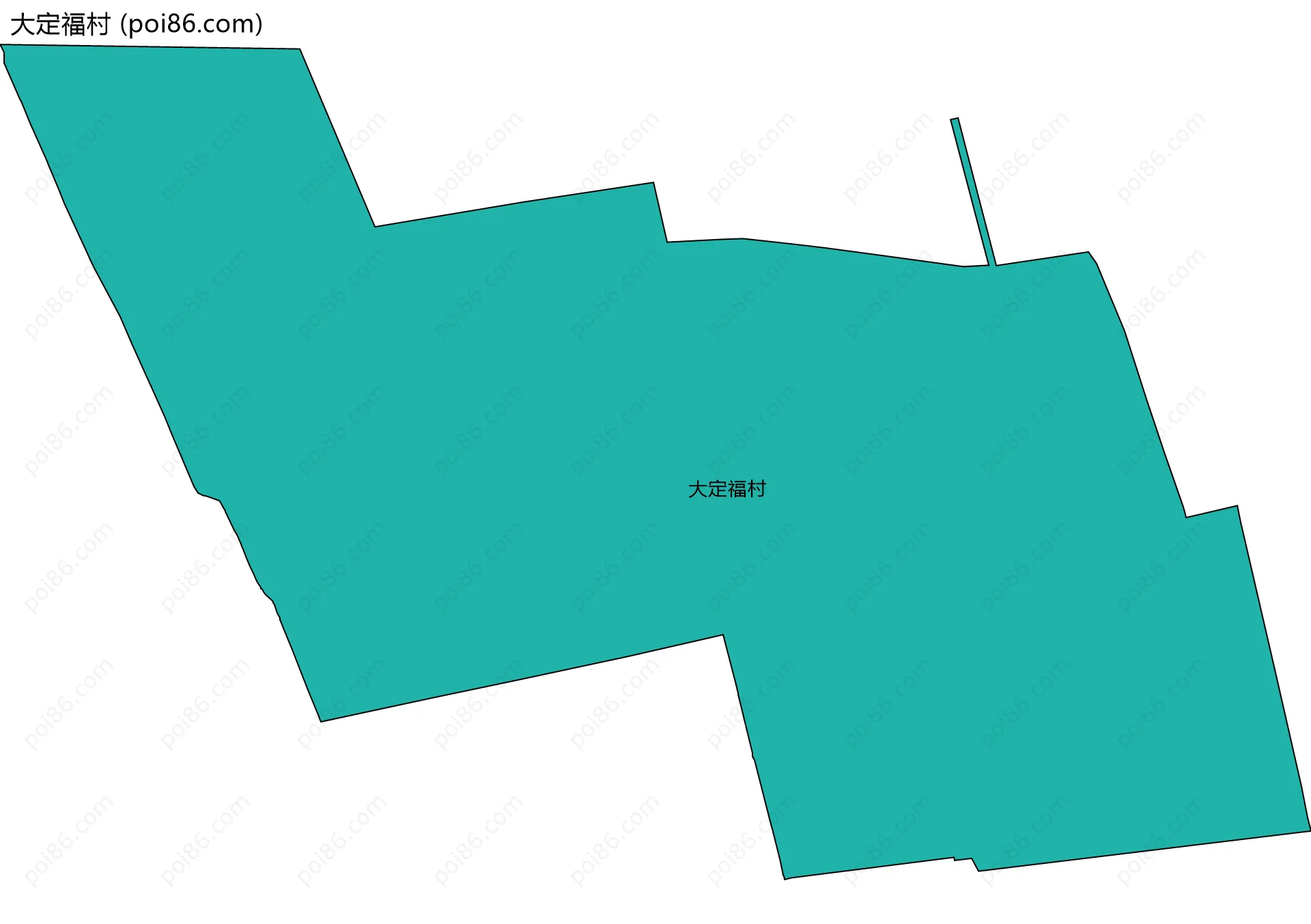 大定福村边界地图