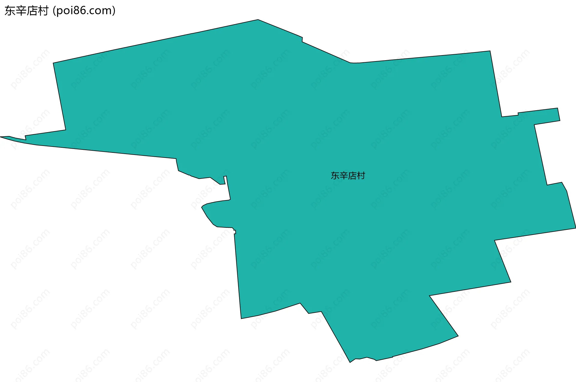 东辛店村边界地图