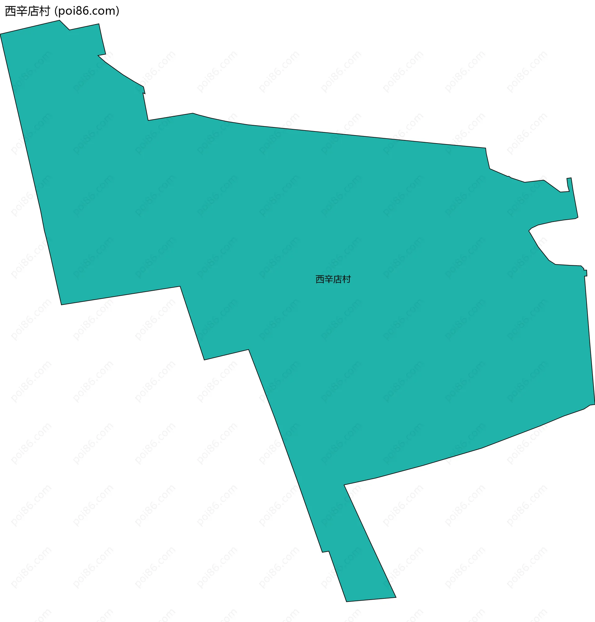 西辛店村边界地图