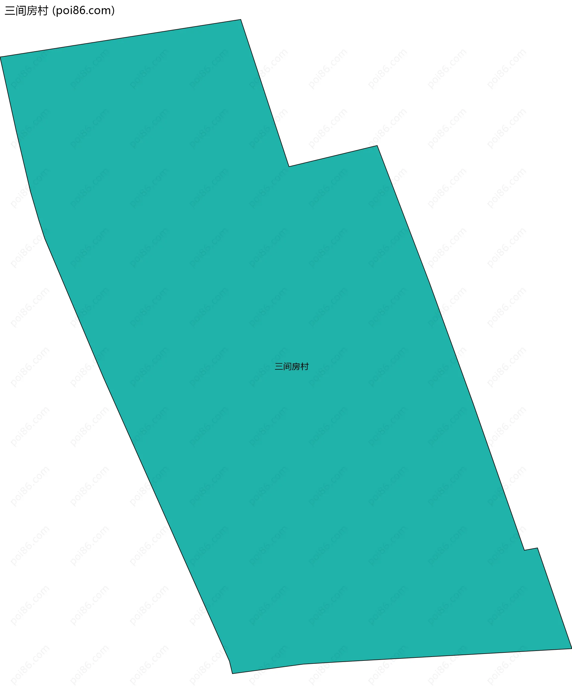 三间房村边界地图