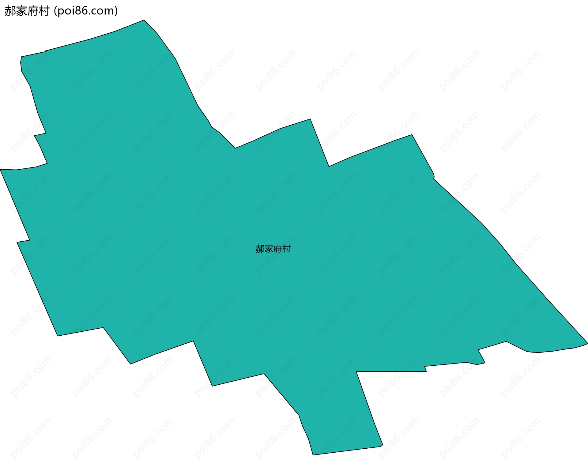 郝家府村边界地图