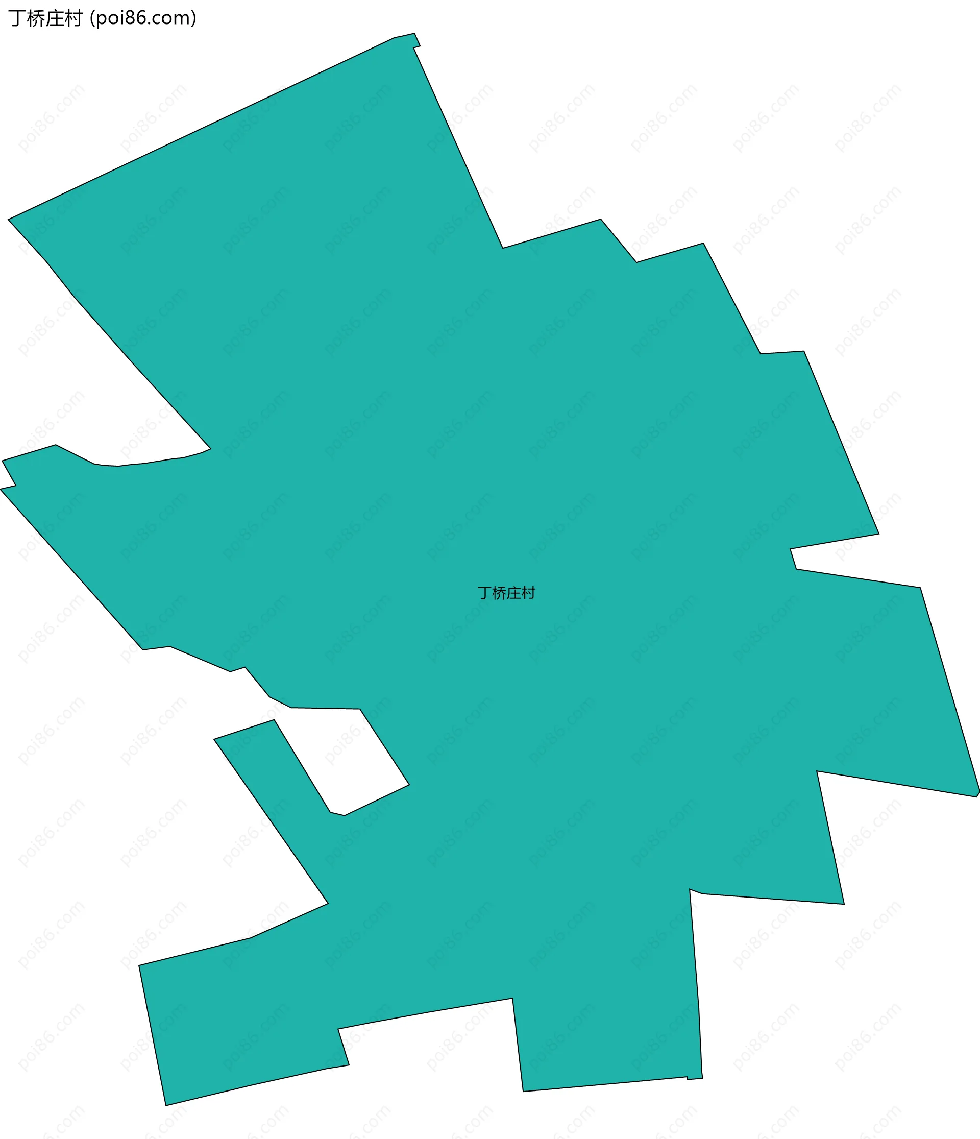 丁桥庄村边界地图
