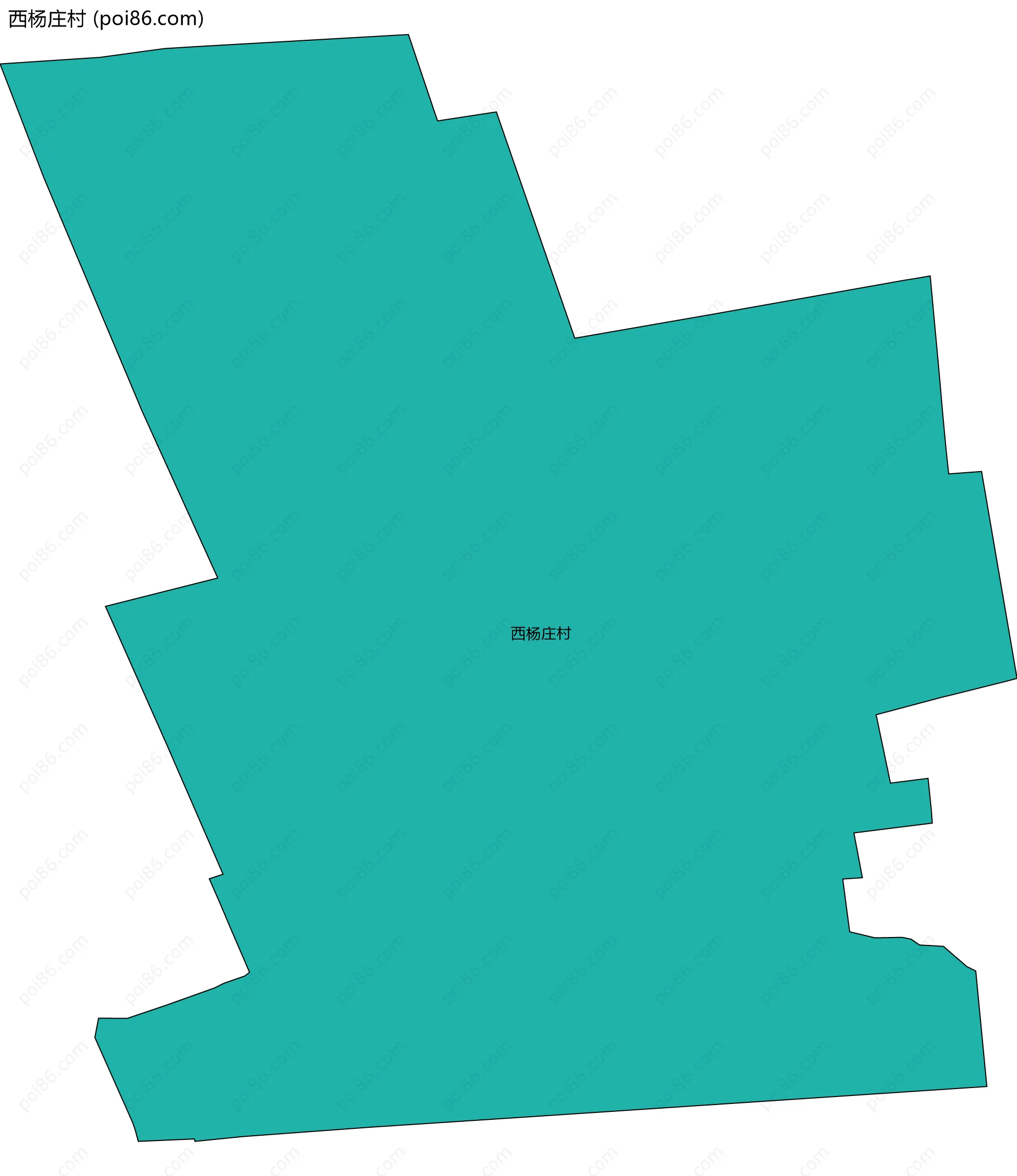 西杨庄村边界地图