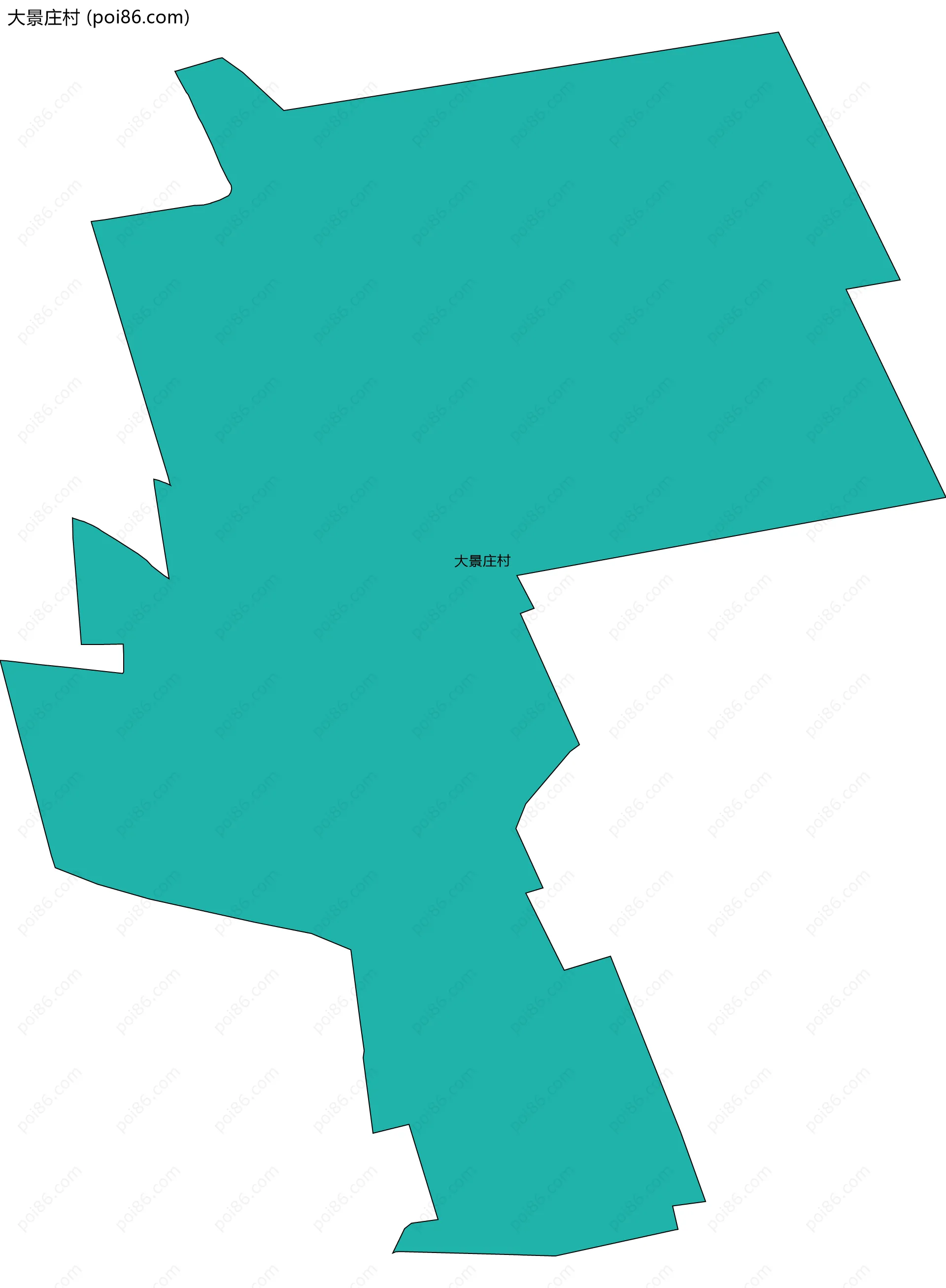 大景庄村边界地图