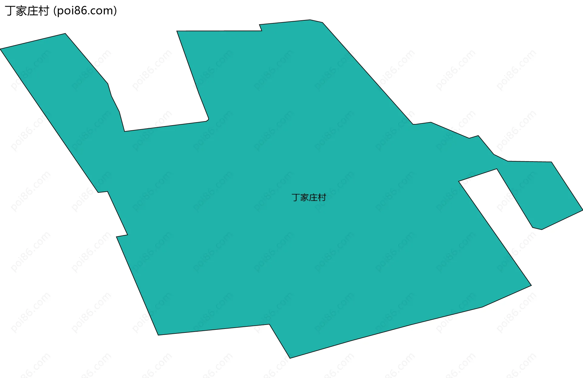 丁家庄村边界地图