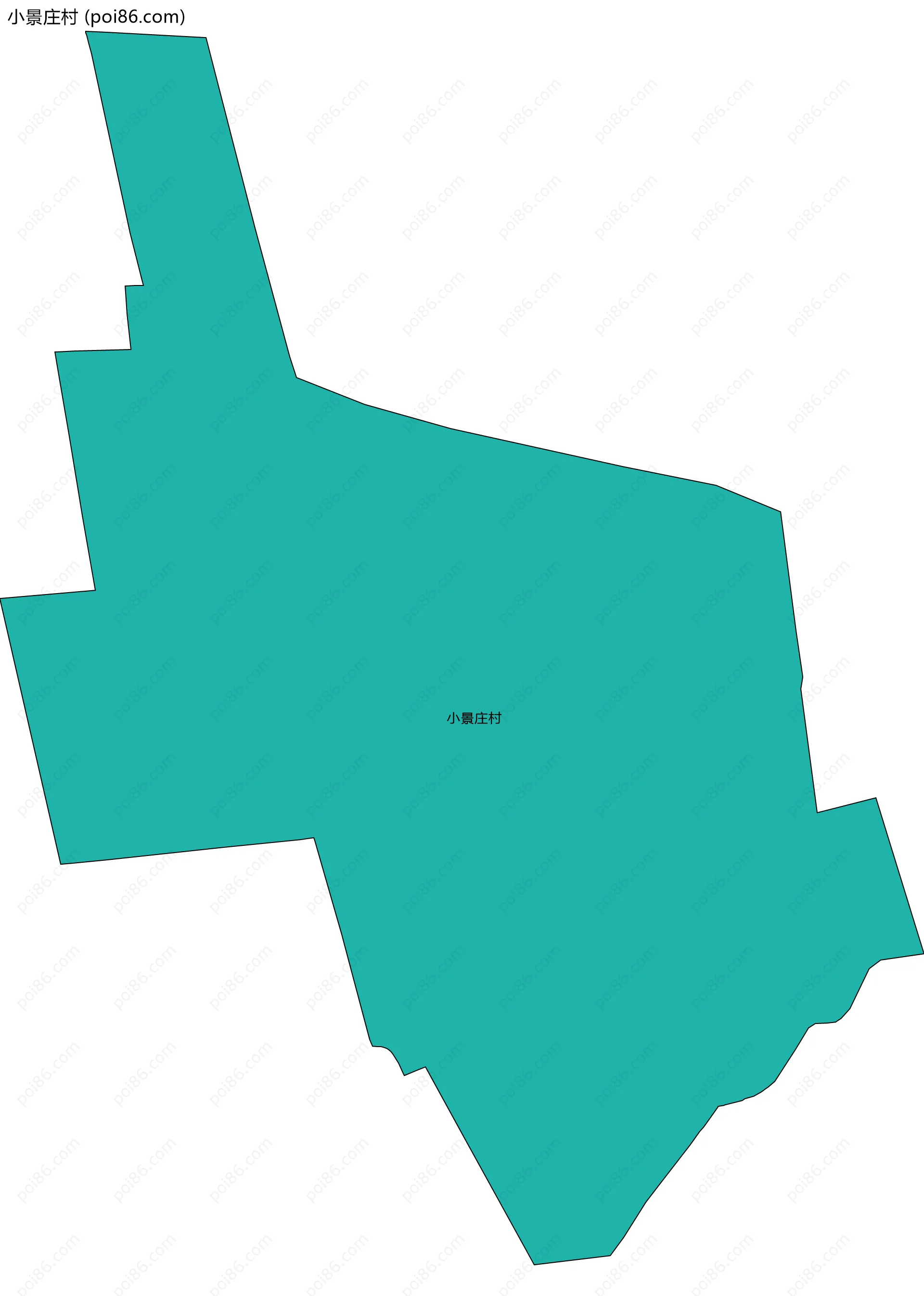 小景庄村边界地图