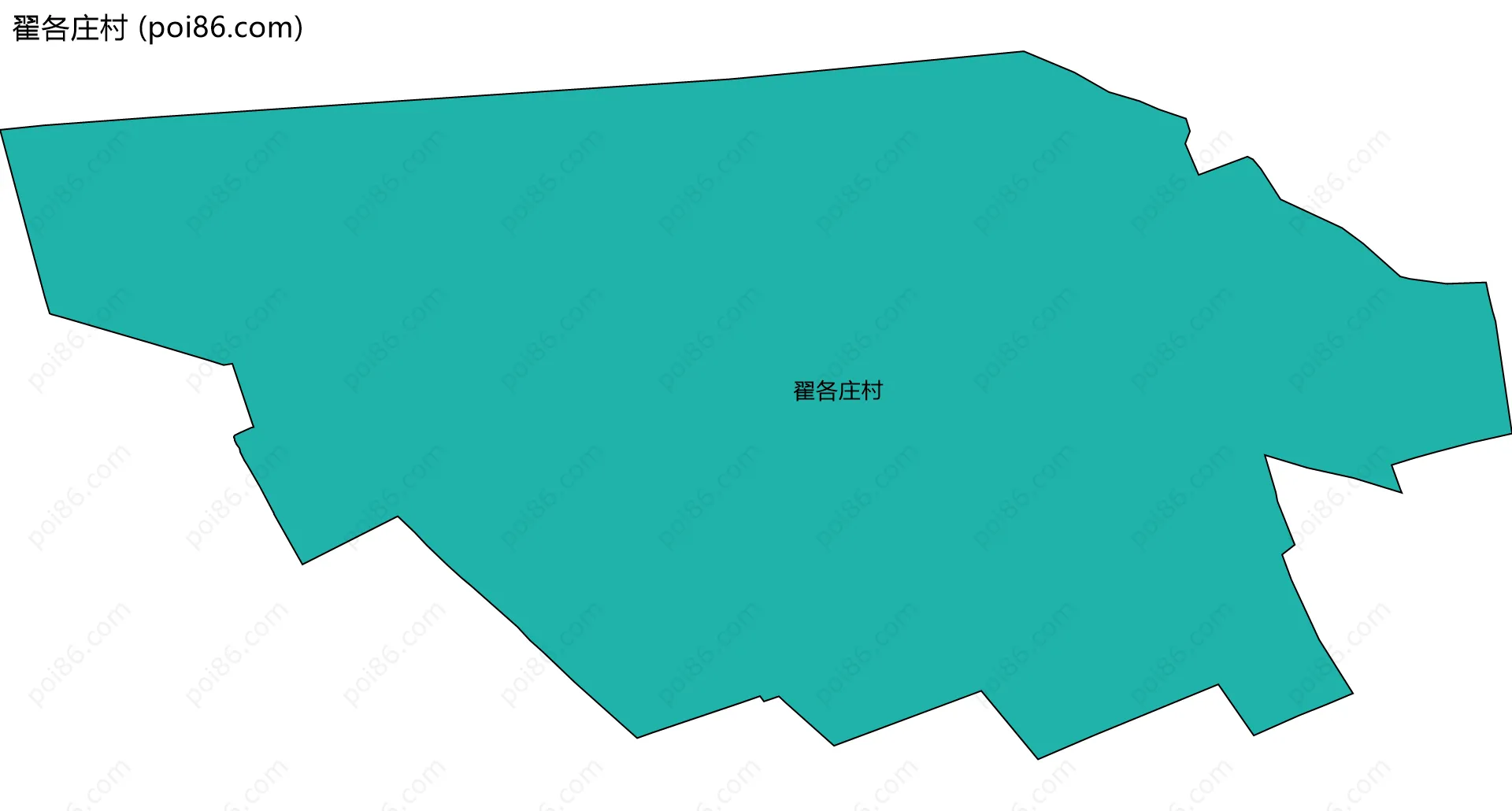 翟各庄村边界地图