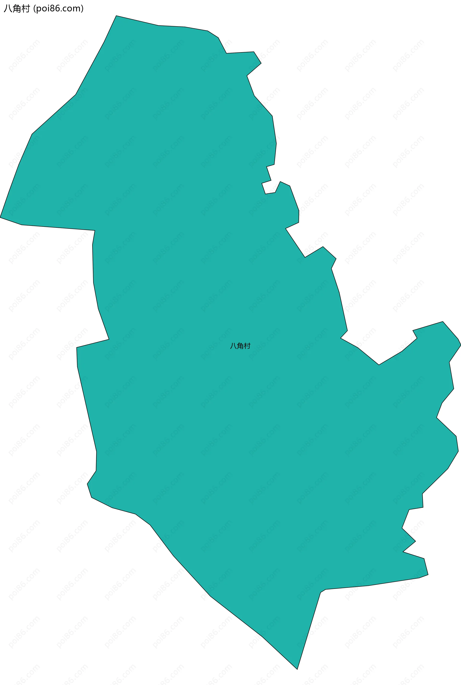 八角村边界地图