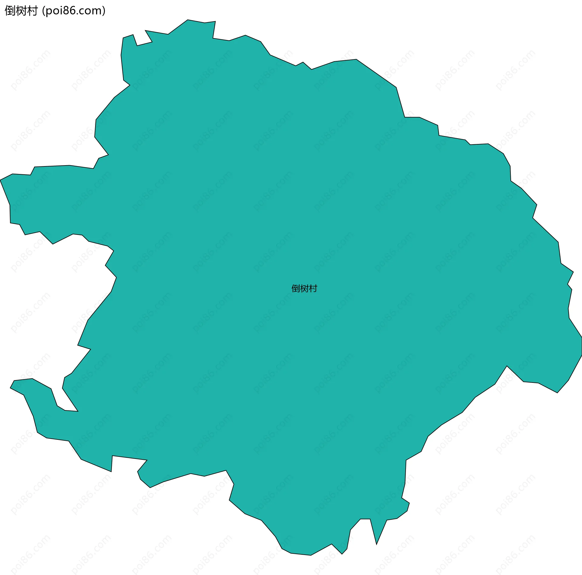 倒树村边界地图