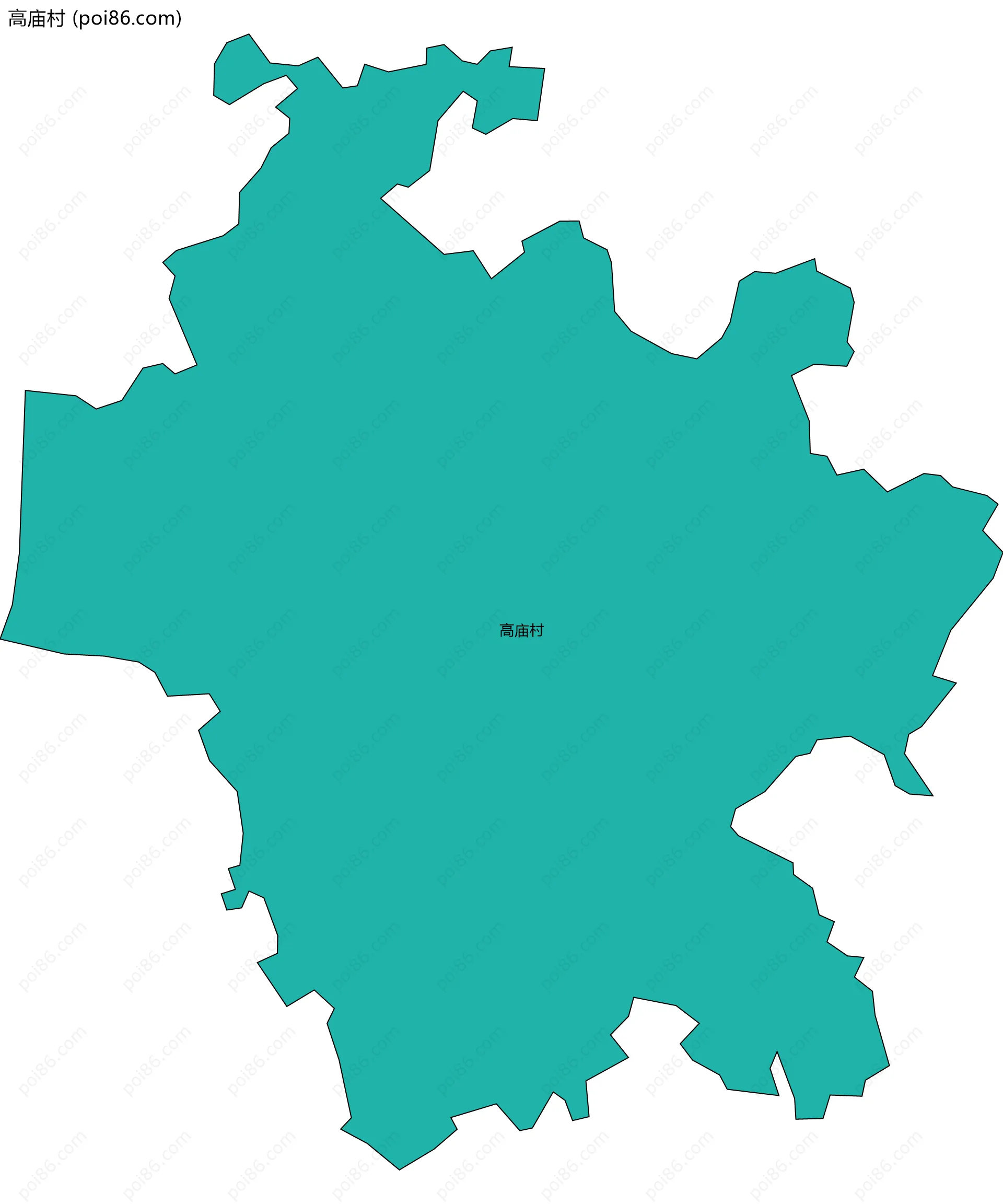 高庙村边界地图