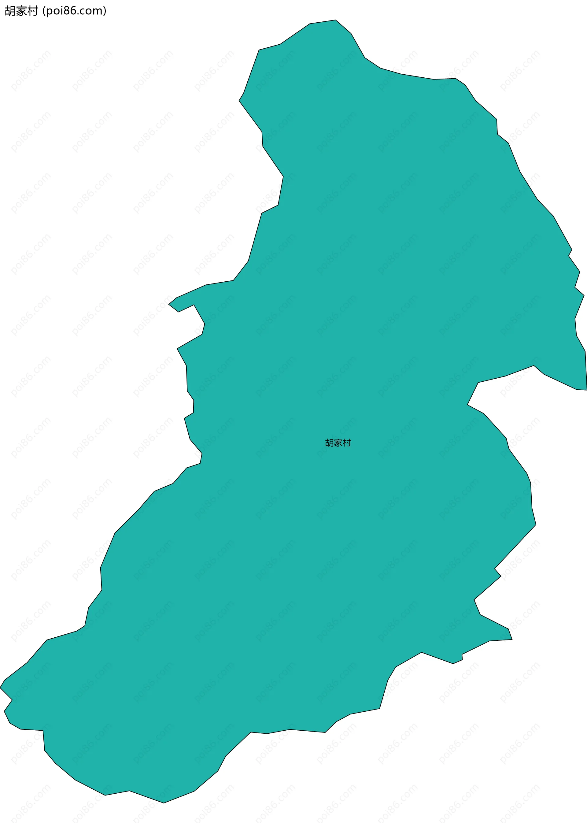 胡家村边界地图