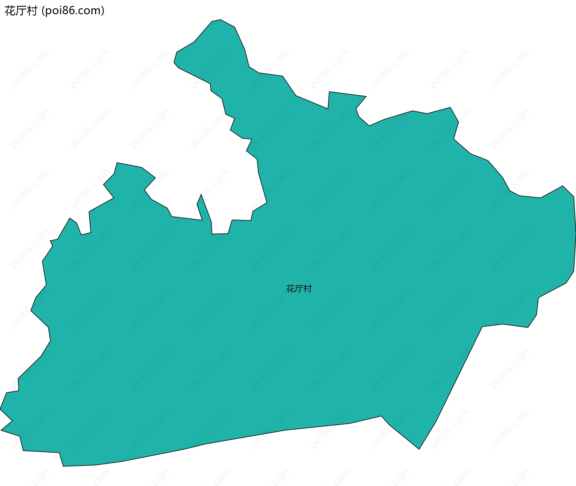 花厅村边界地图