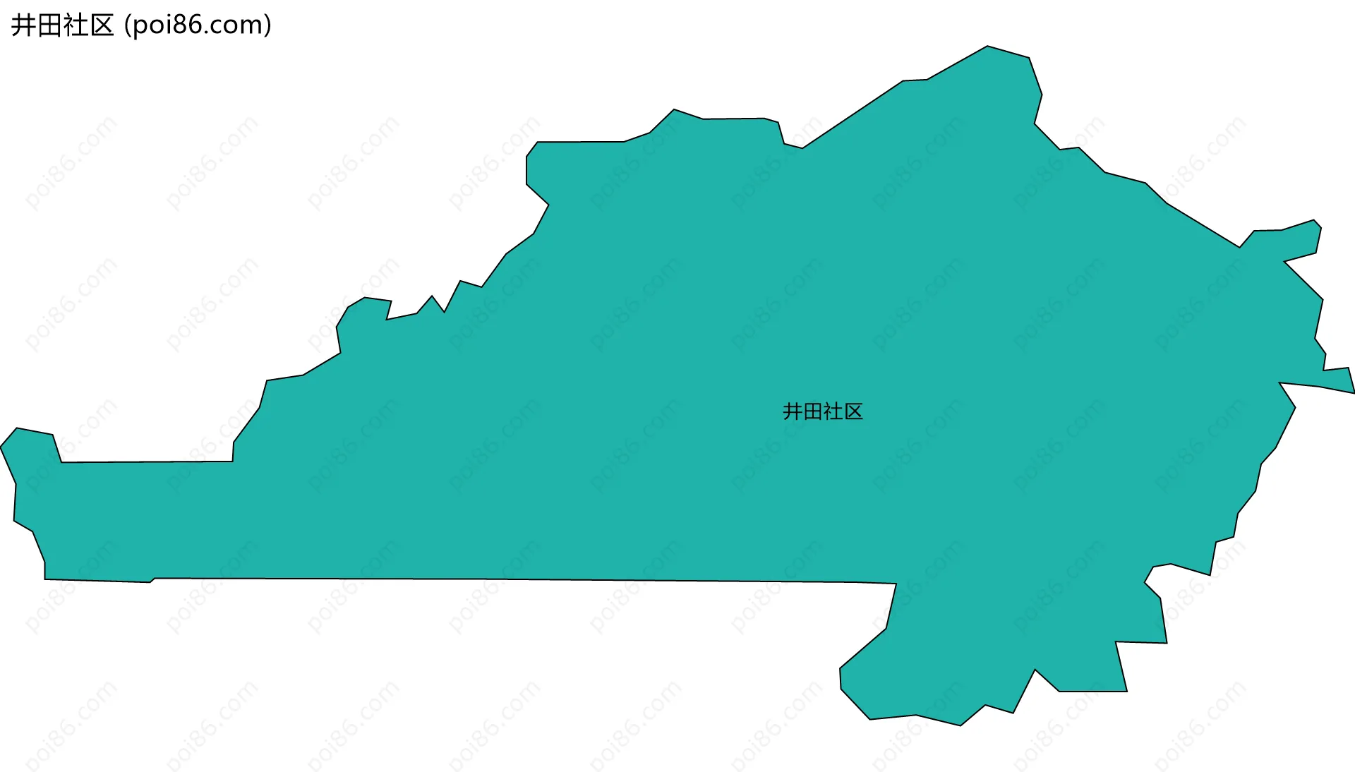 井田社区边界地图