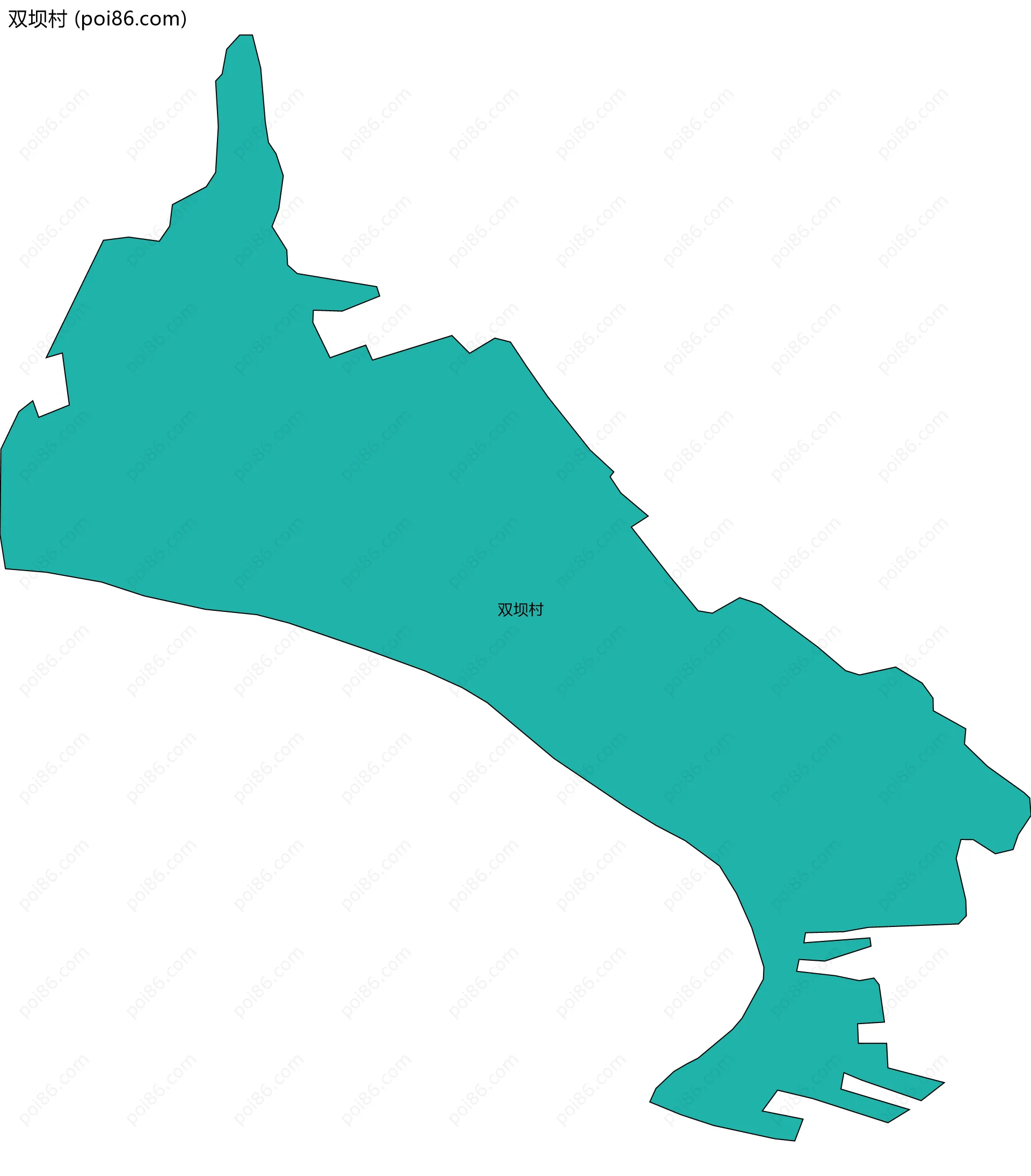 双坝村边界地图