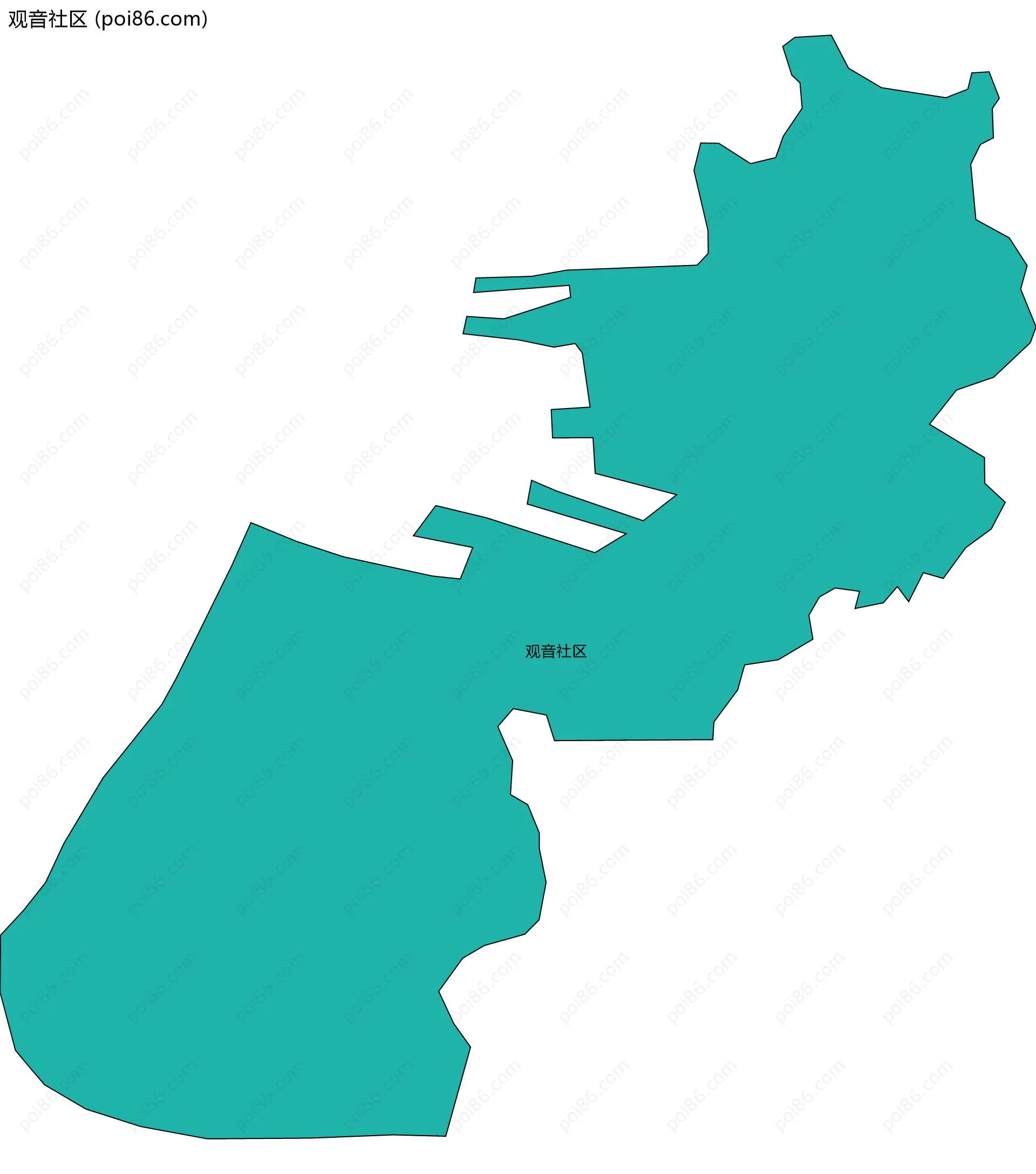 观音社区边界地图