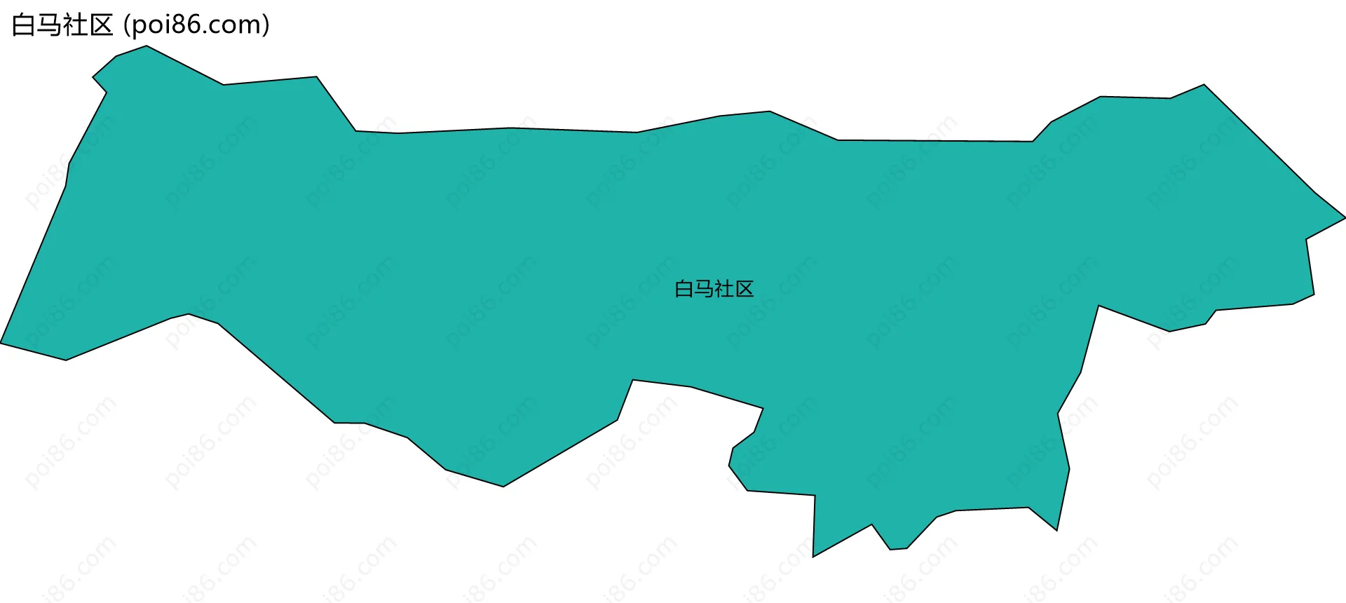 白马社区边界地图