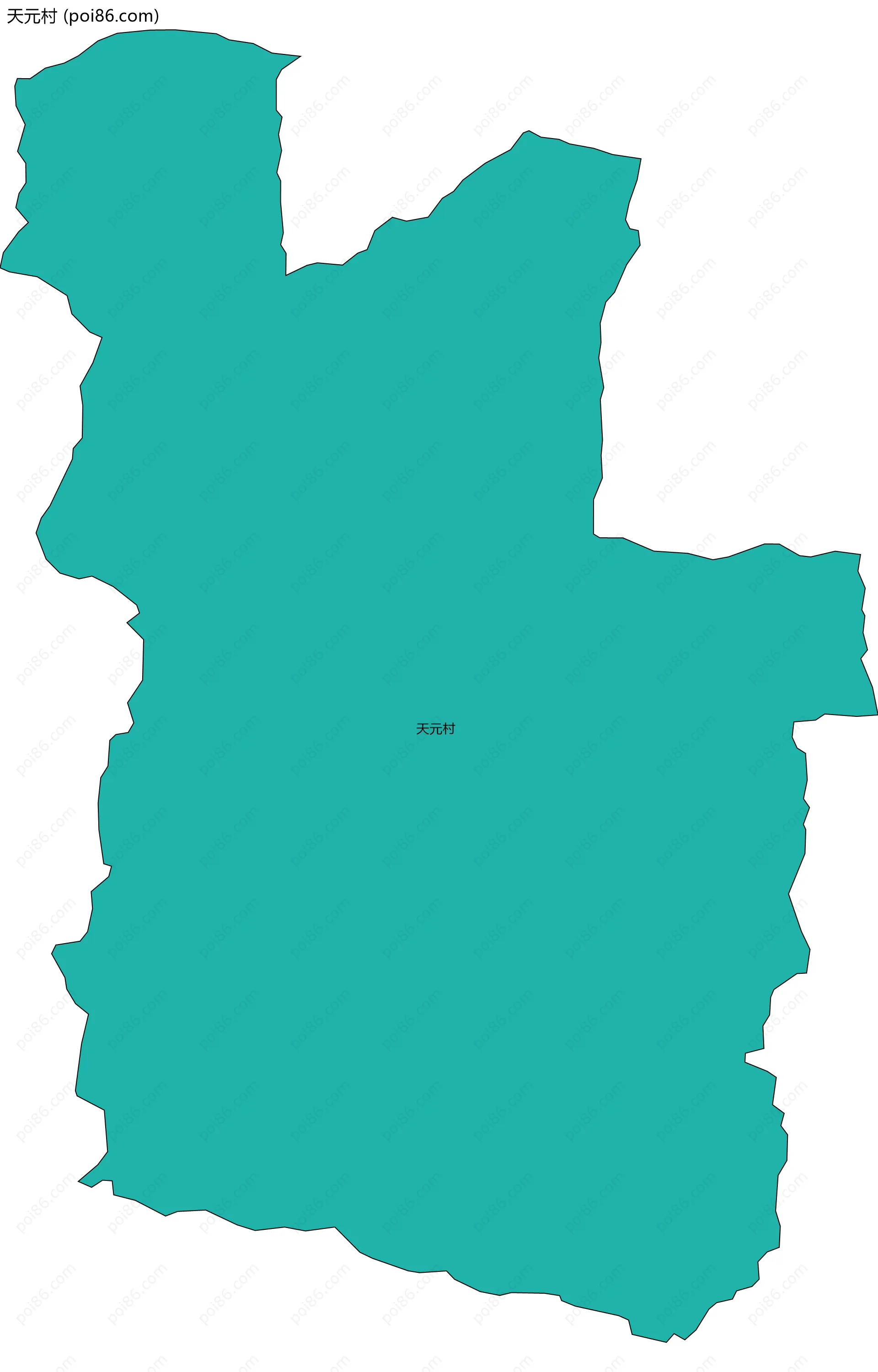 天元村边界地图