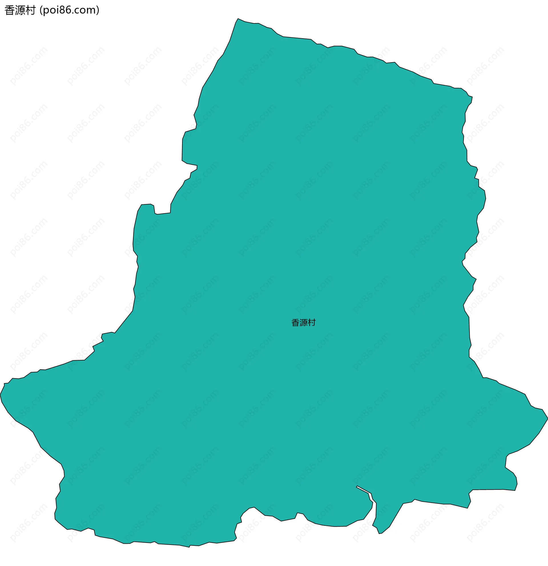 香源村边界地图