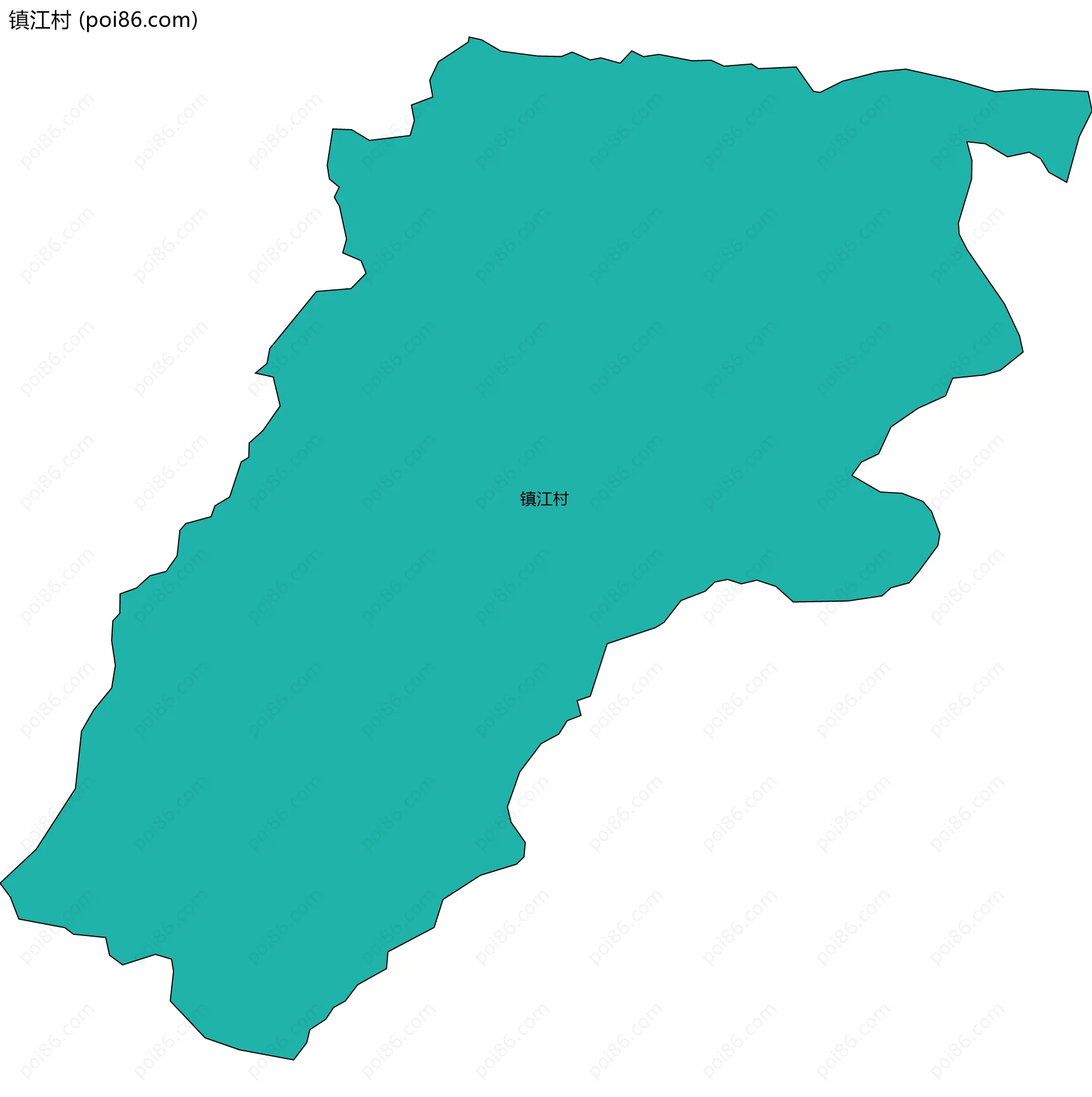 镇江村边界地图