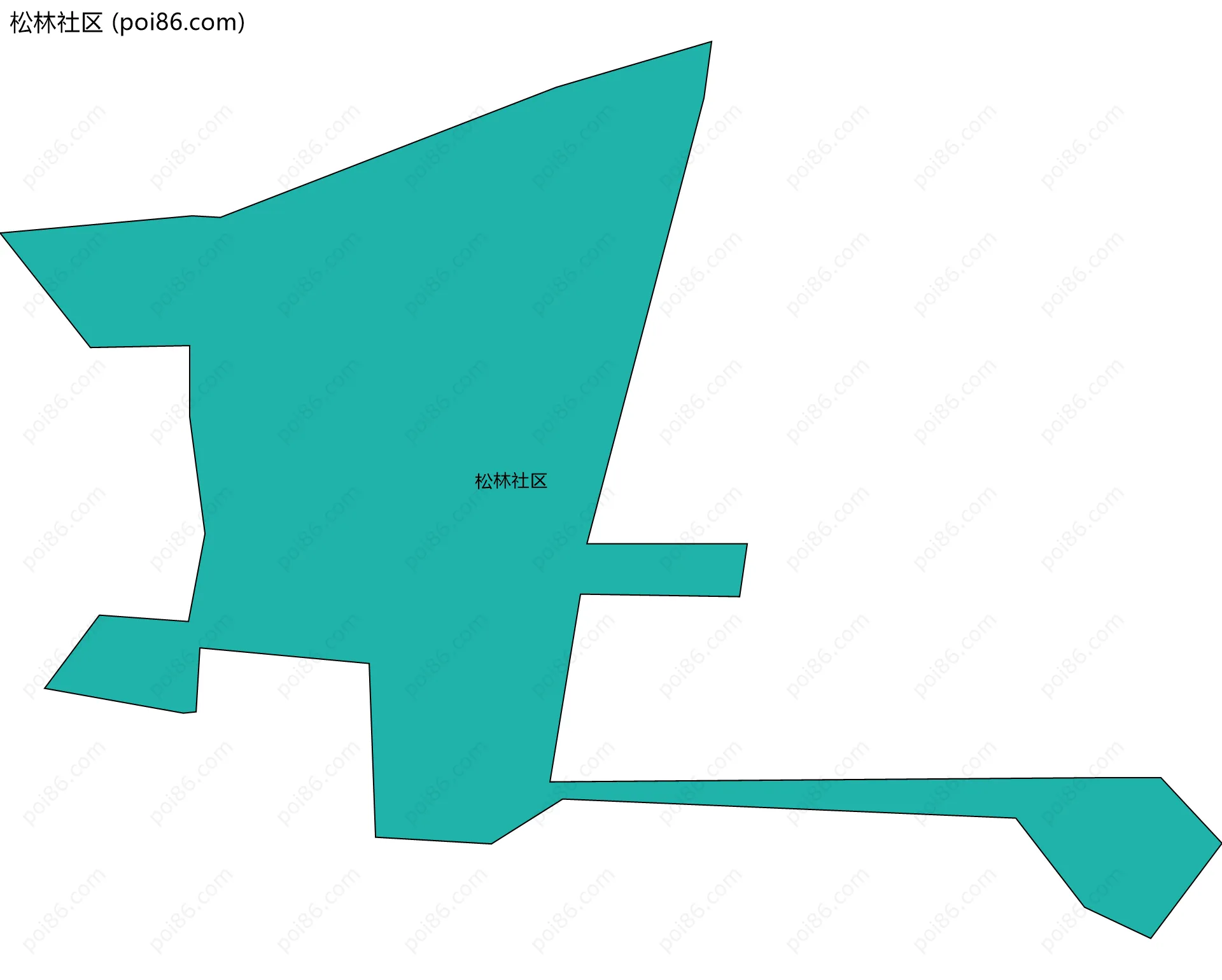 松林社区边界地图