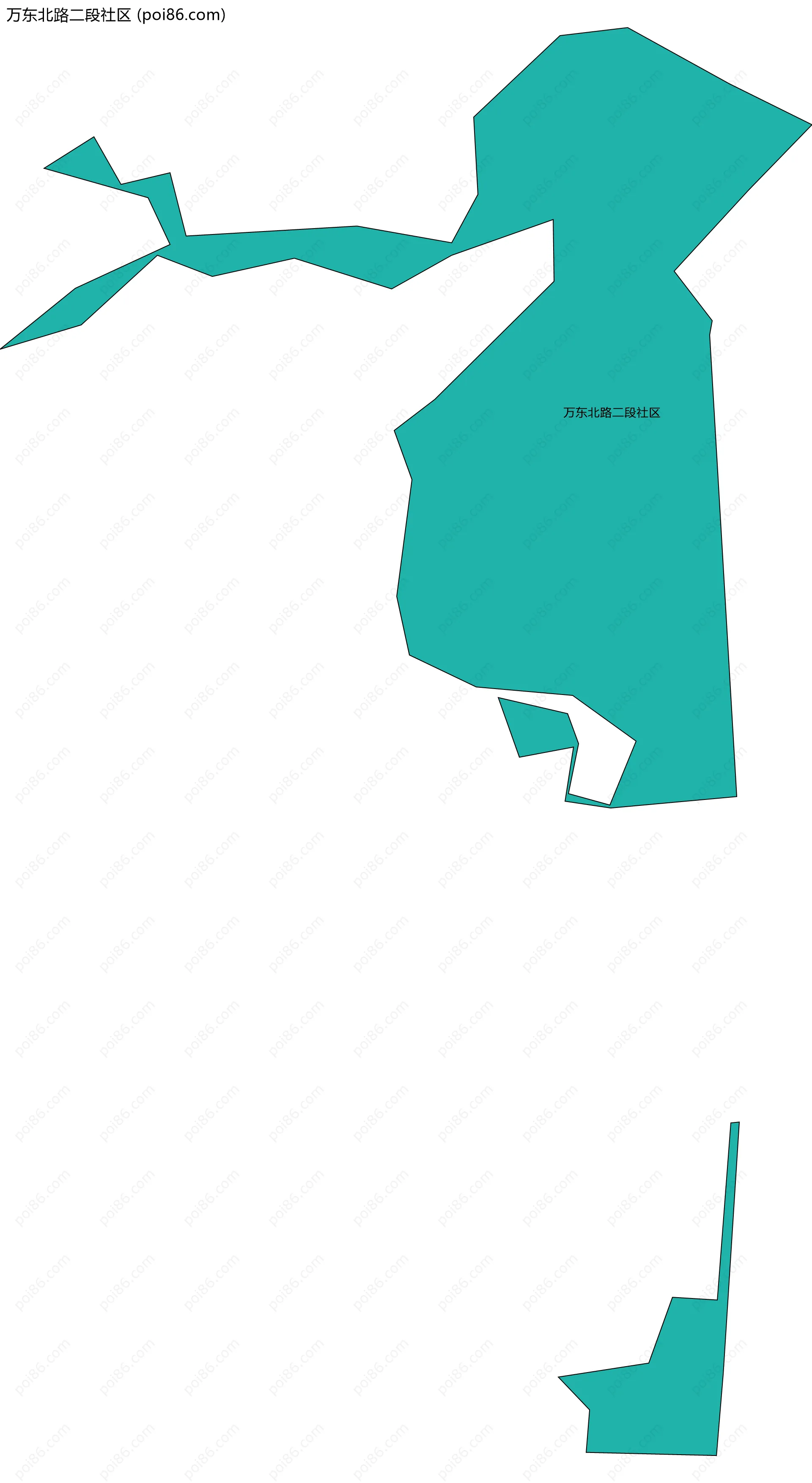 万东北路二段社区边界地图