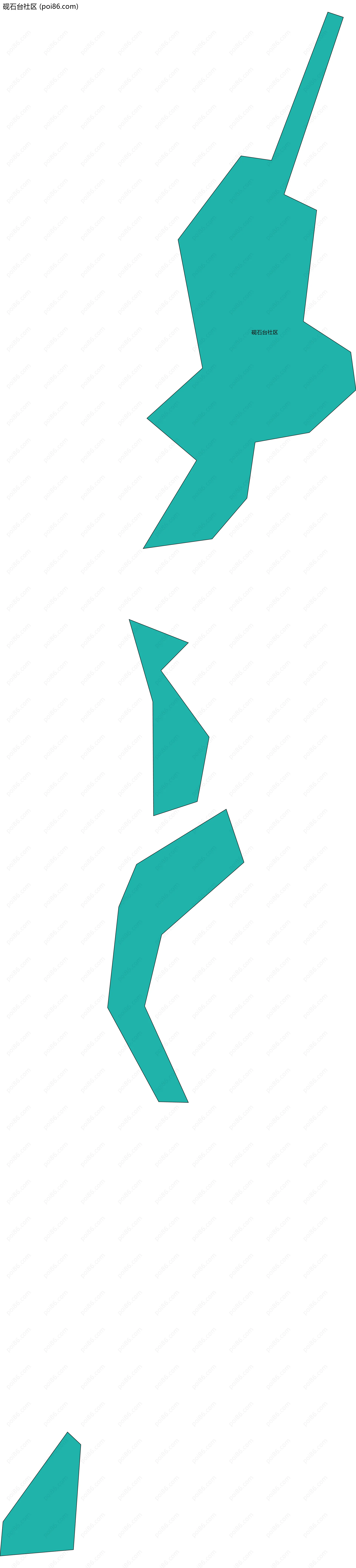 砚石台社区边界地图