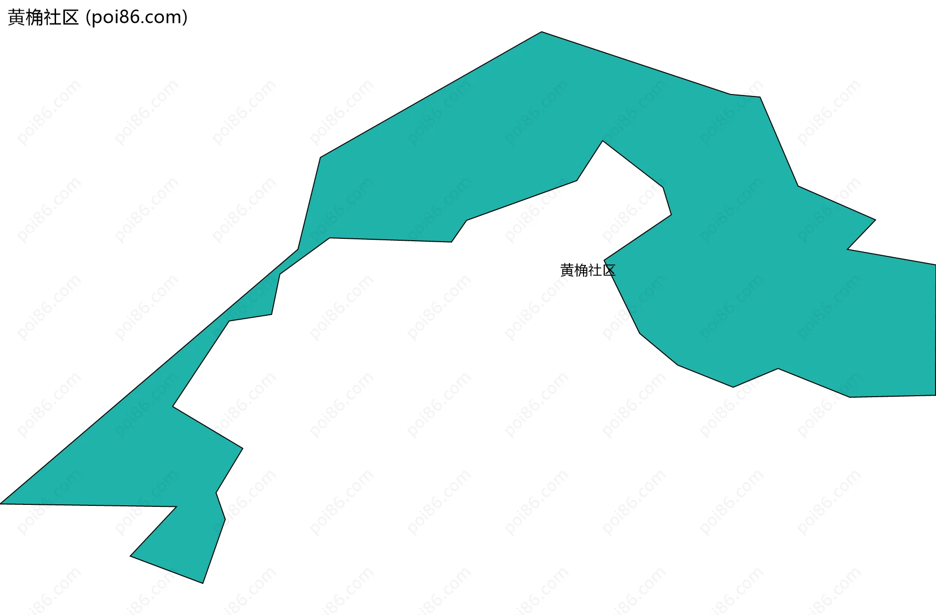 黄桷社区边界地图