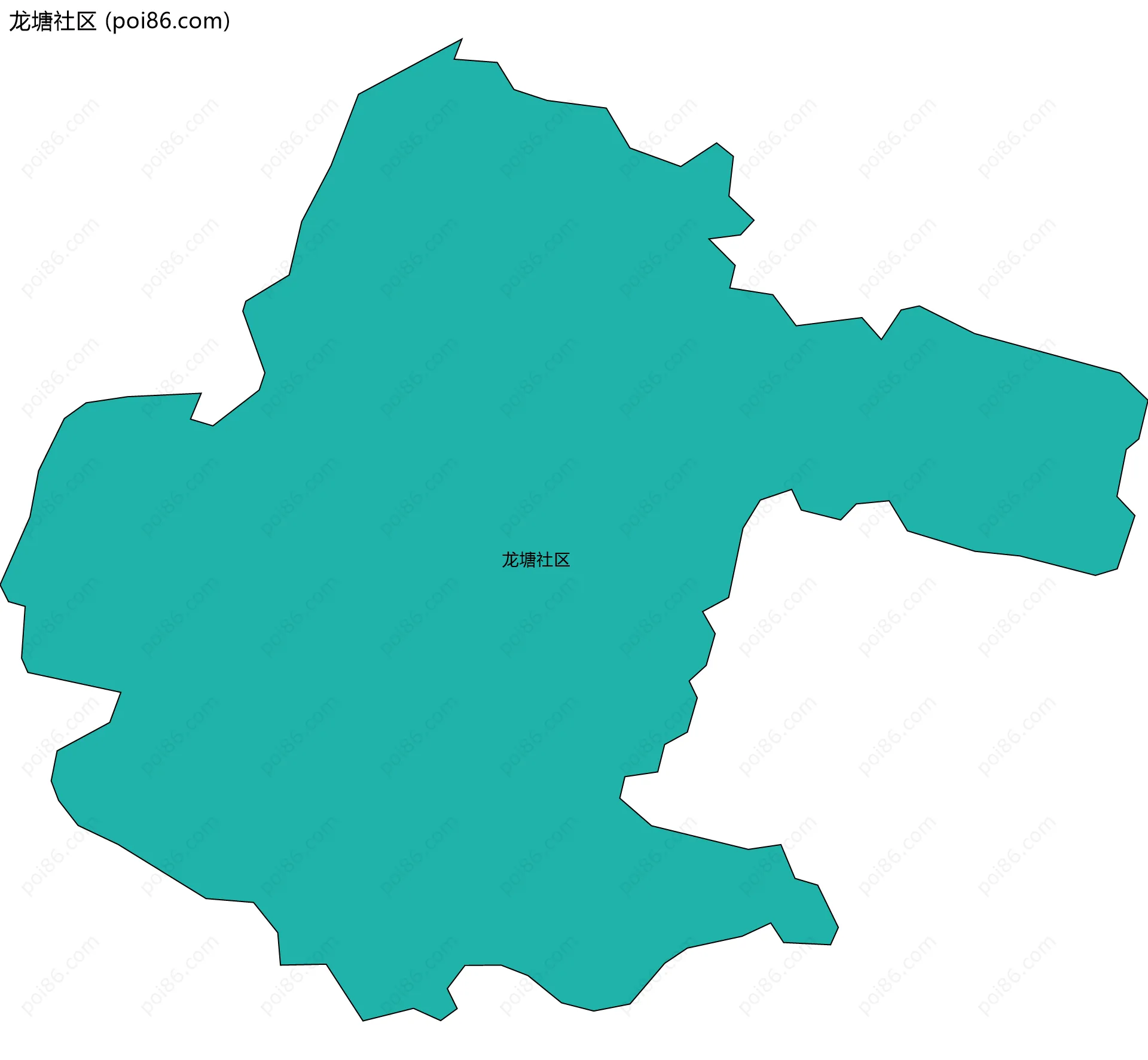 龙塘社区边界地图