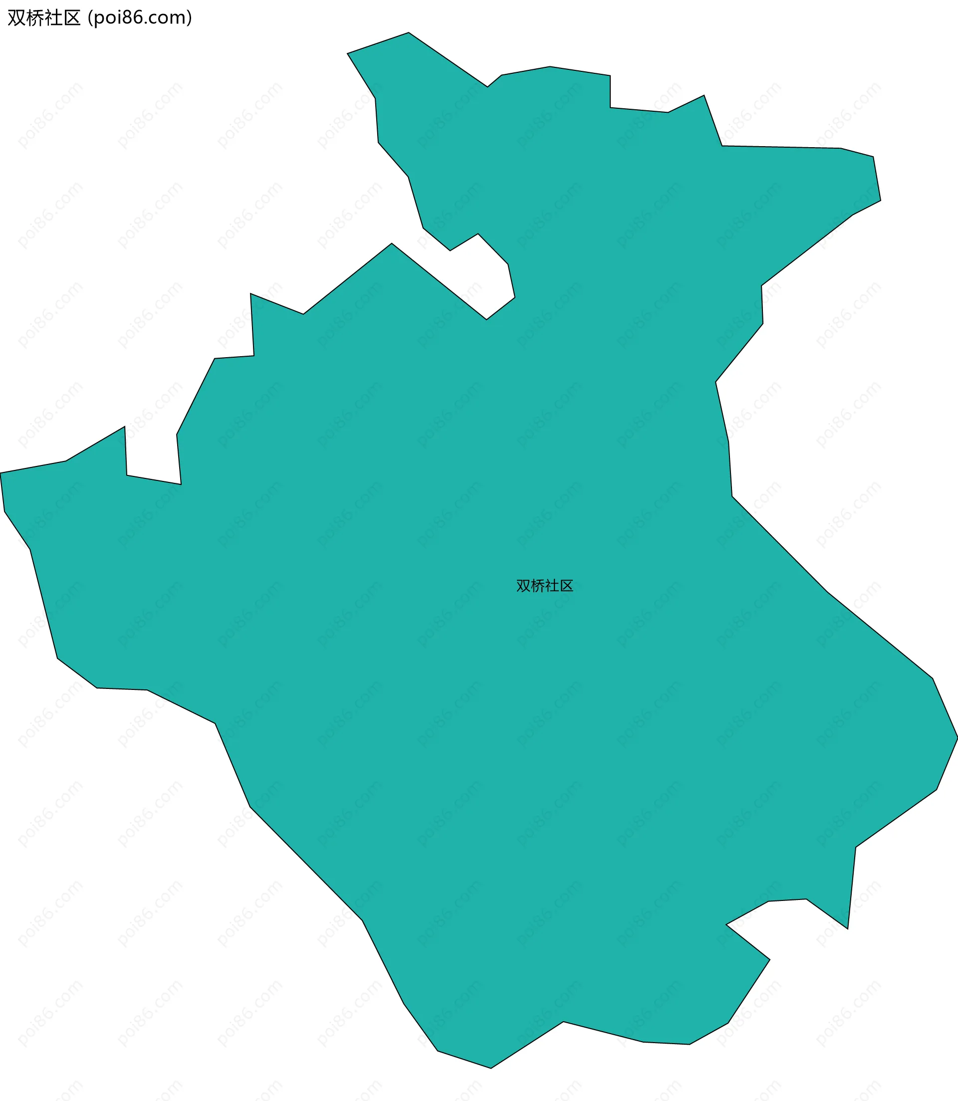 双桥社区边界地图