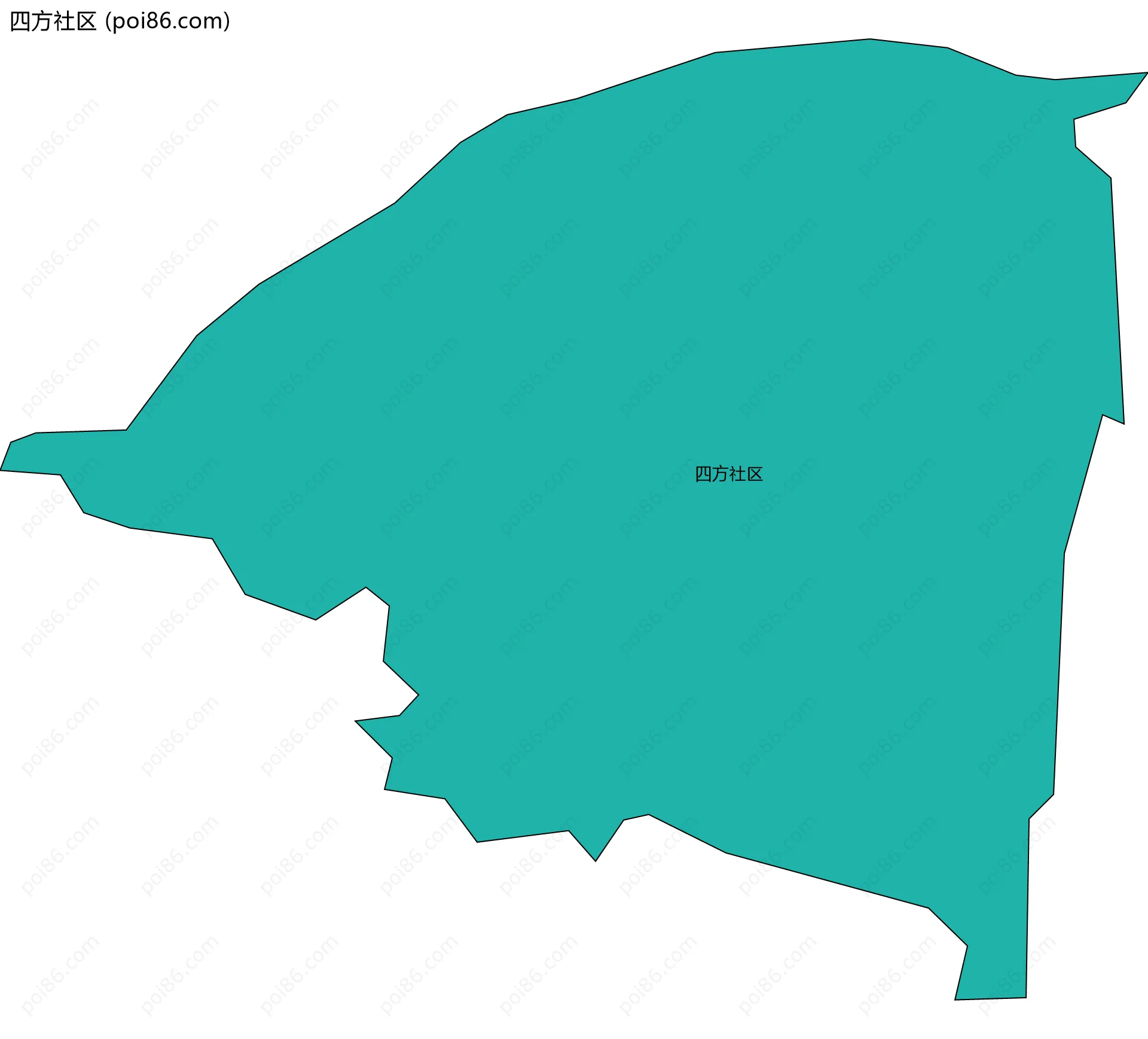 四方社区边界地图