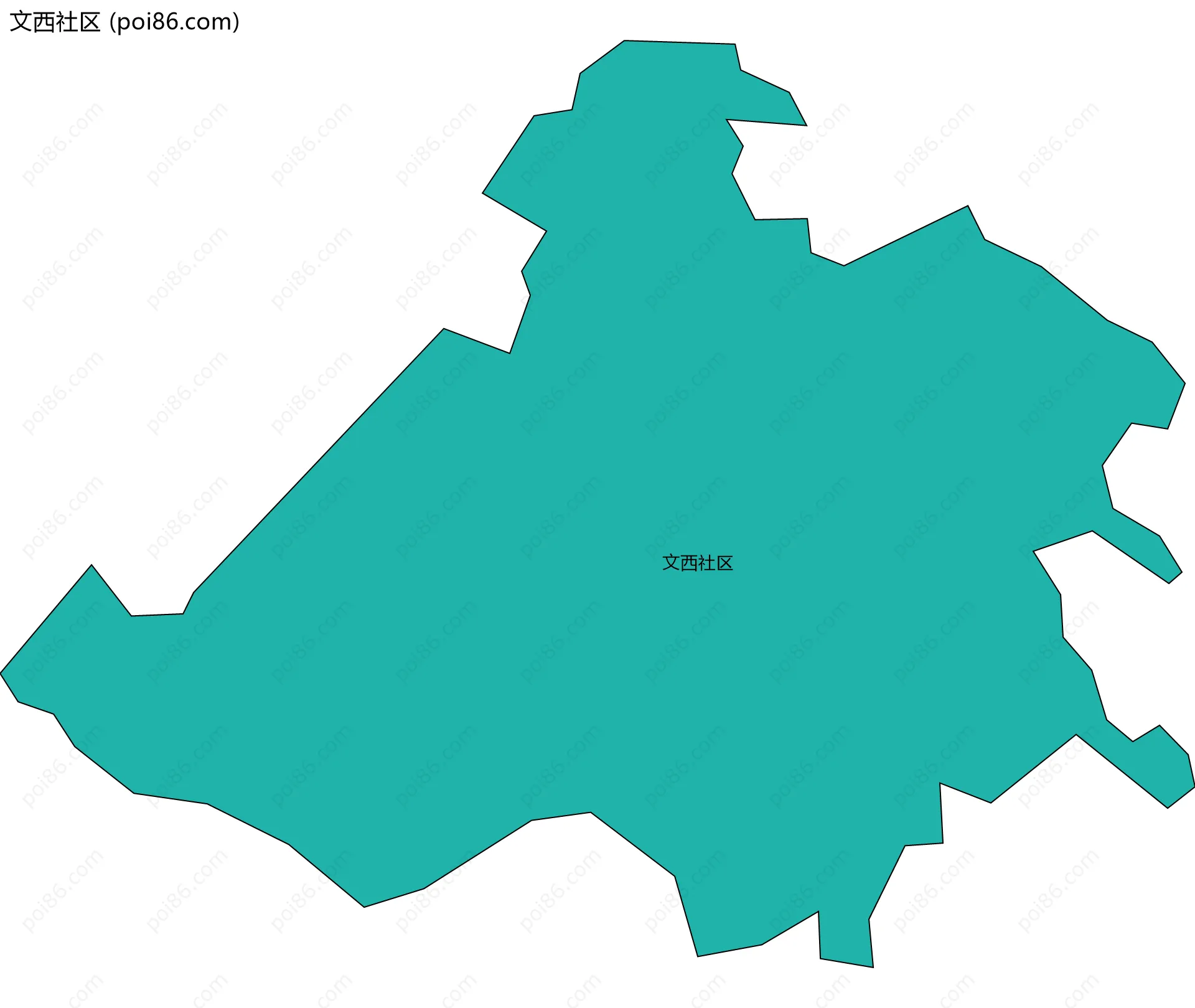 文西社区边界地图