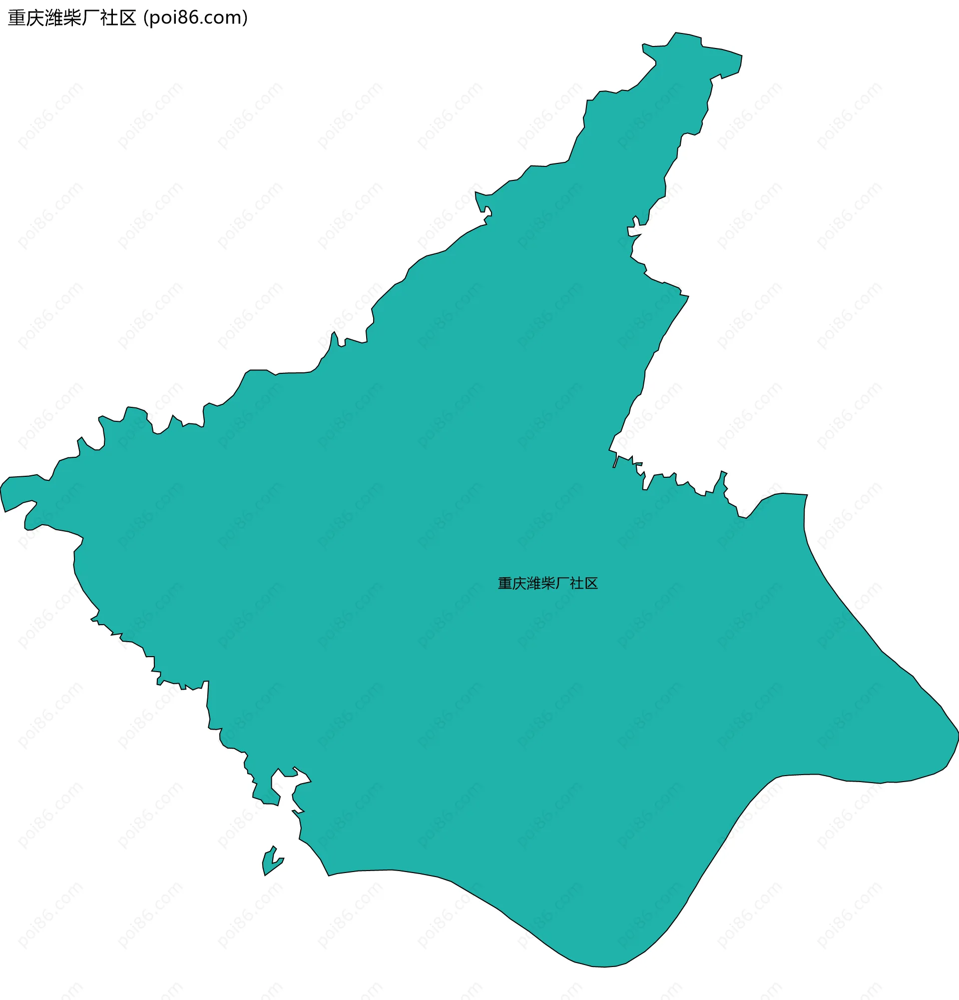 重庆潍柴厂社区边界地图