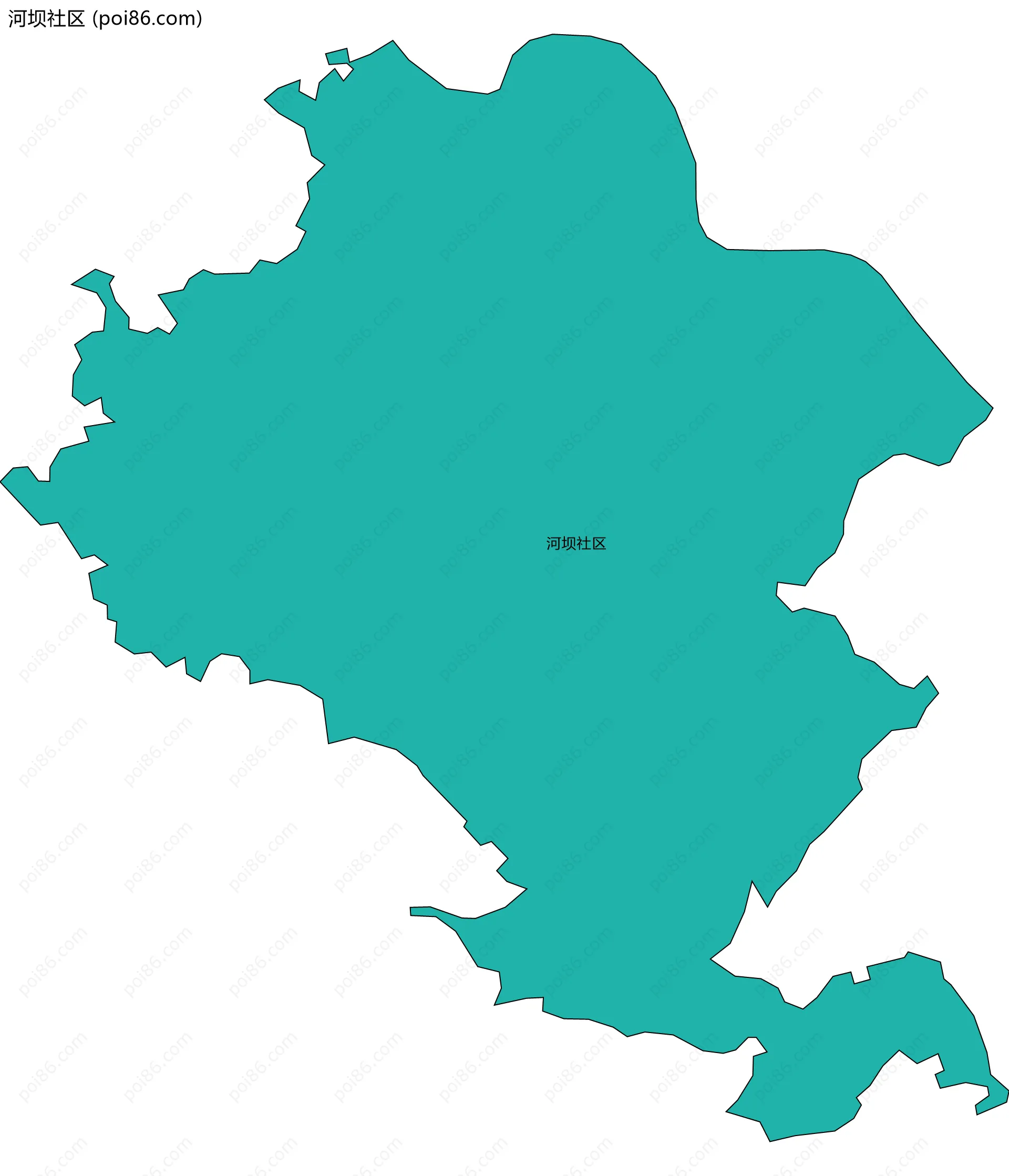 河坝社区边界地图