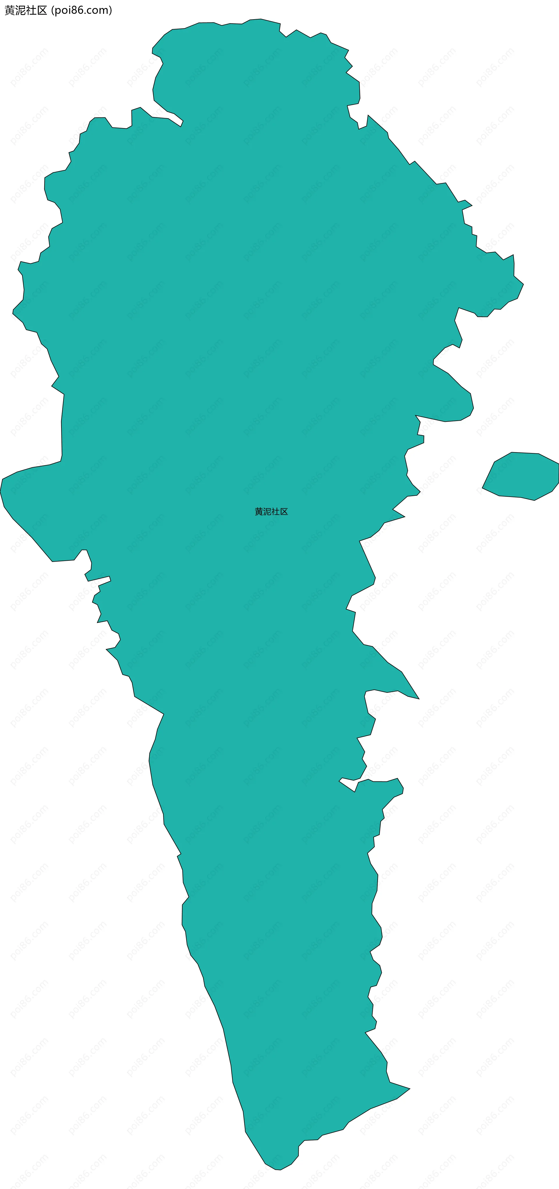 黄泥社区边界地图